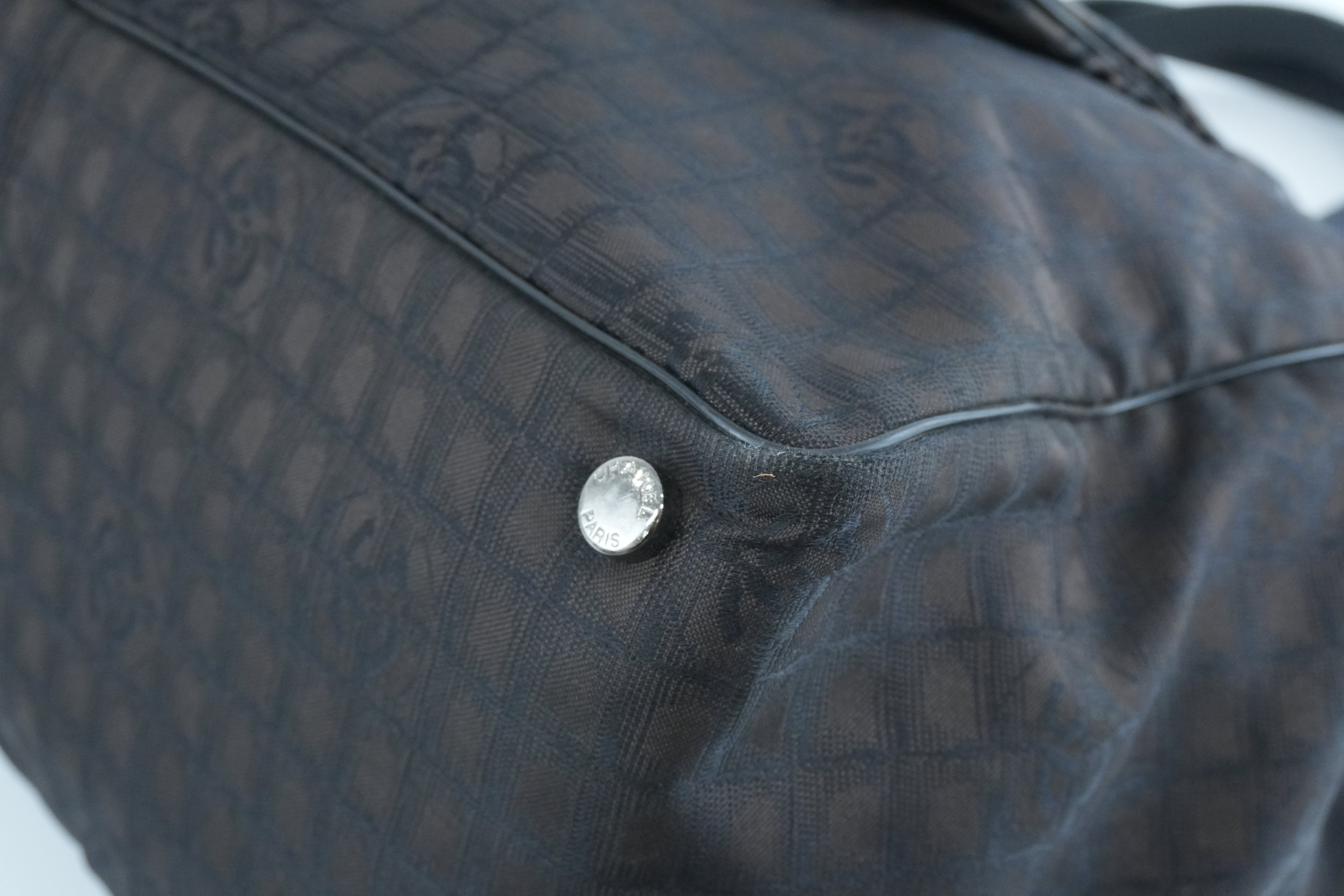 Chanel New Travel Line Tote Bag Black Used