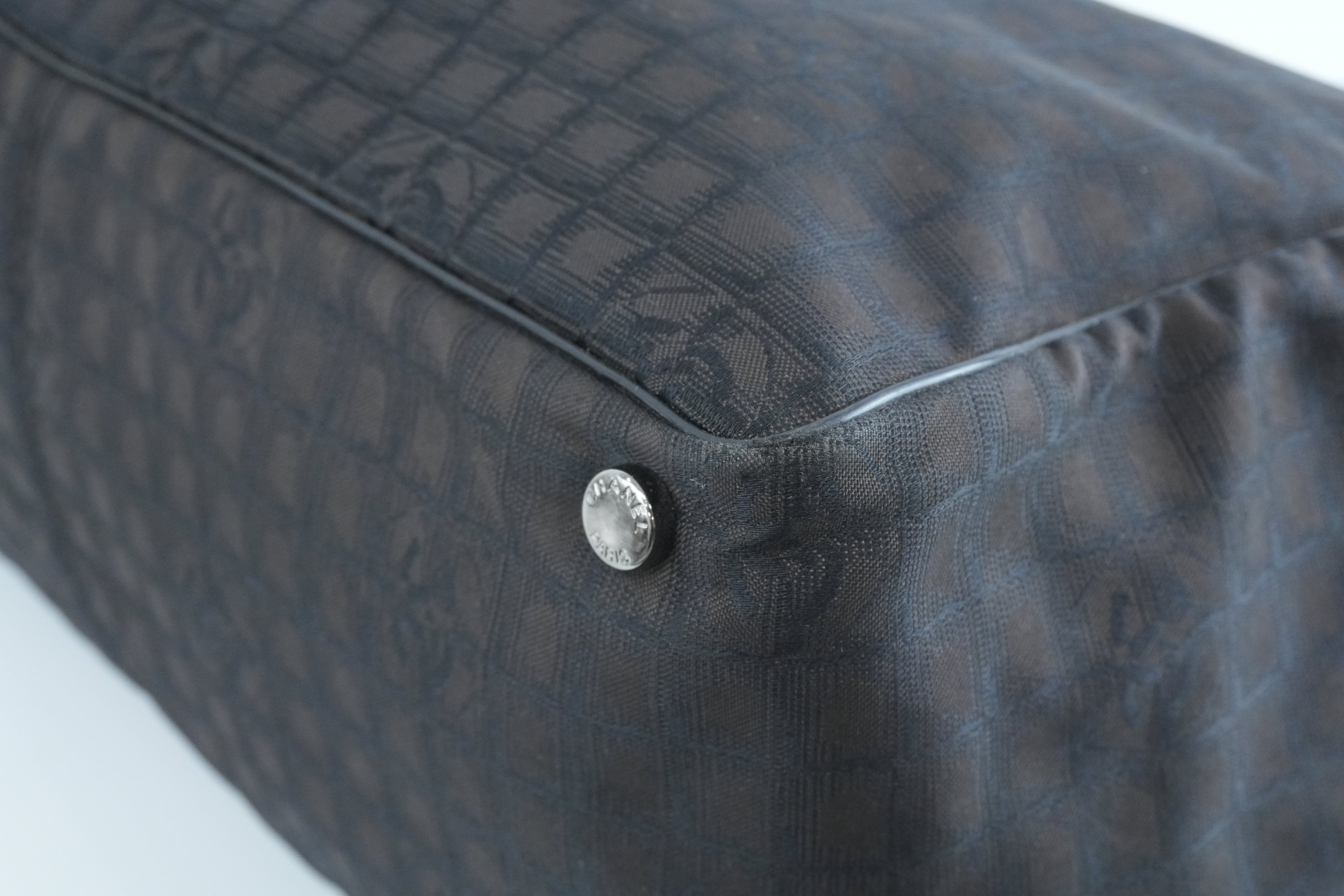 Chanel New Travel Line Tote Bag Black Used