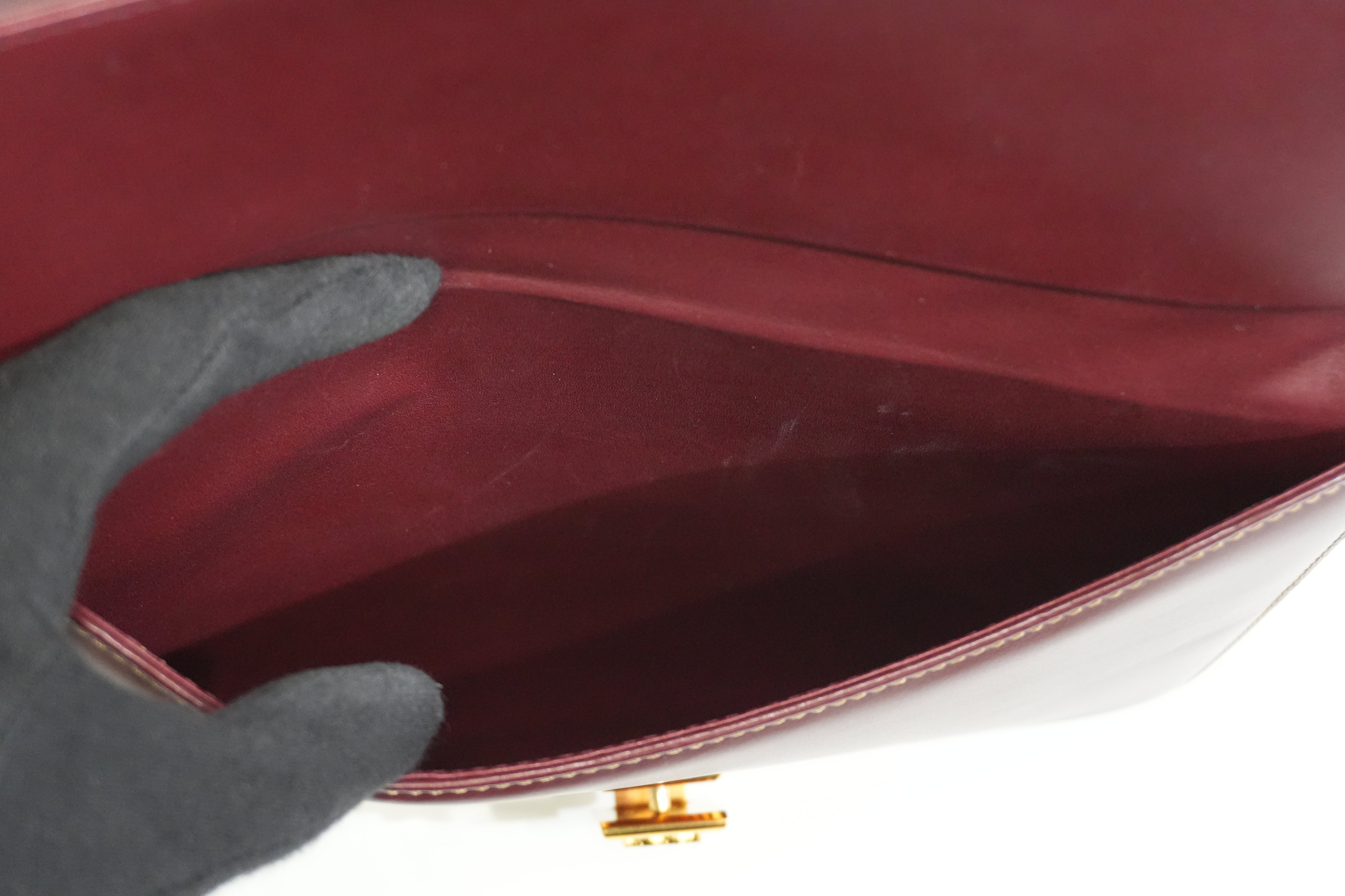 Pre-owned Cartier Crossbody Bag Burgundy