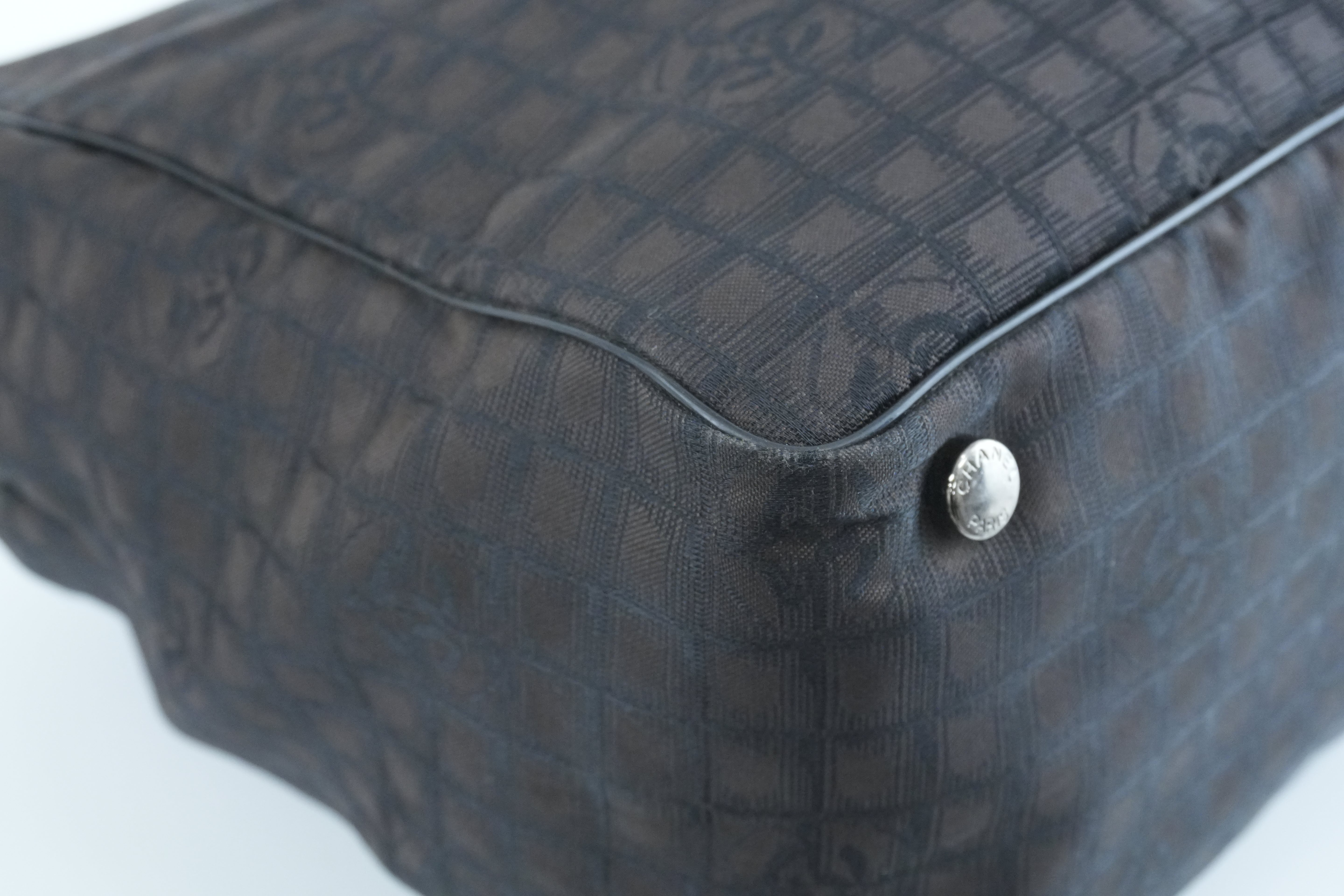 Chanel New Travel Line Tote Bag Black Used