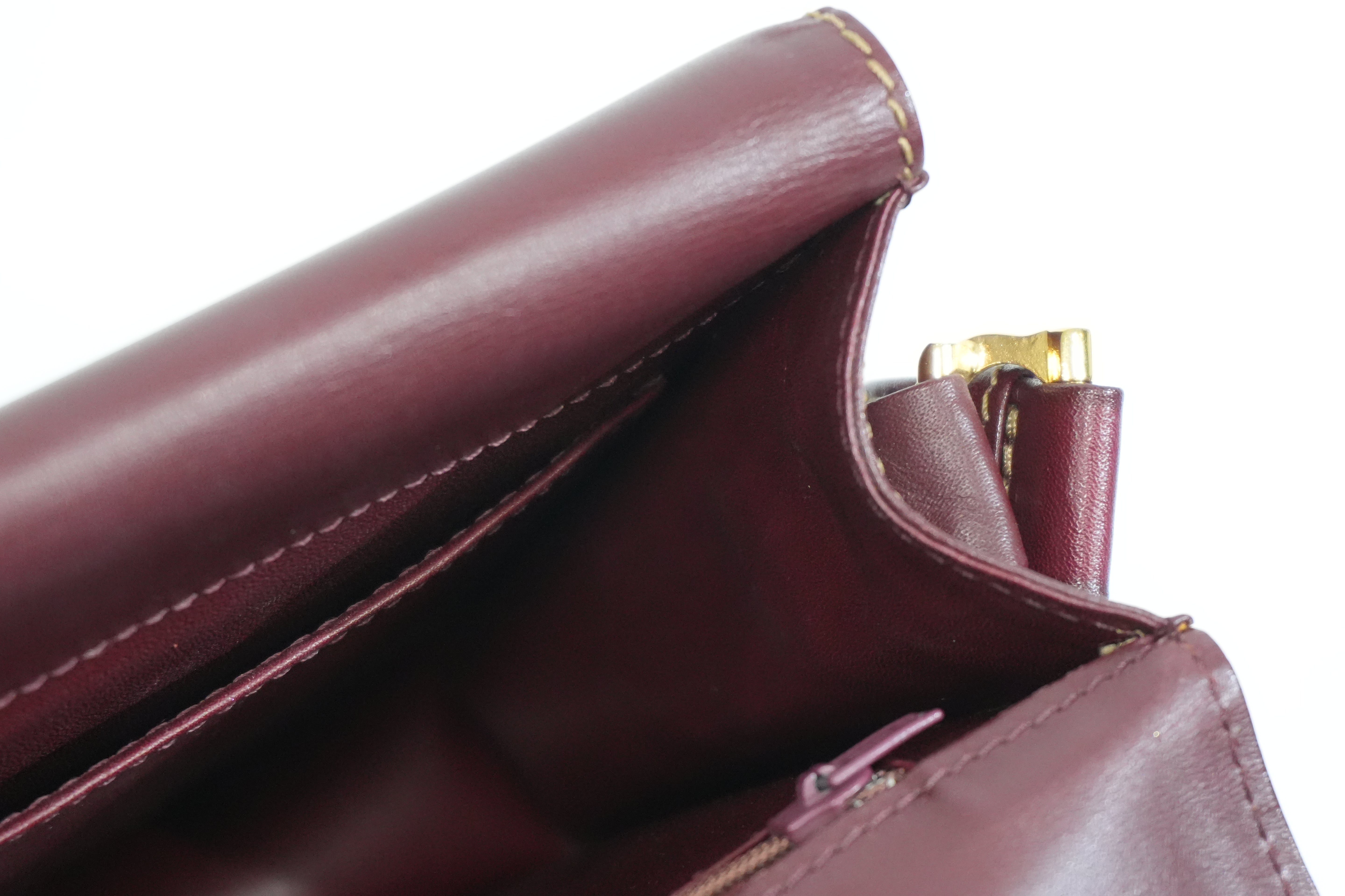Pre-owned Cartier Crossbody Bag Burgundy