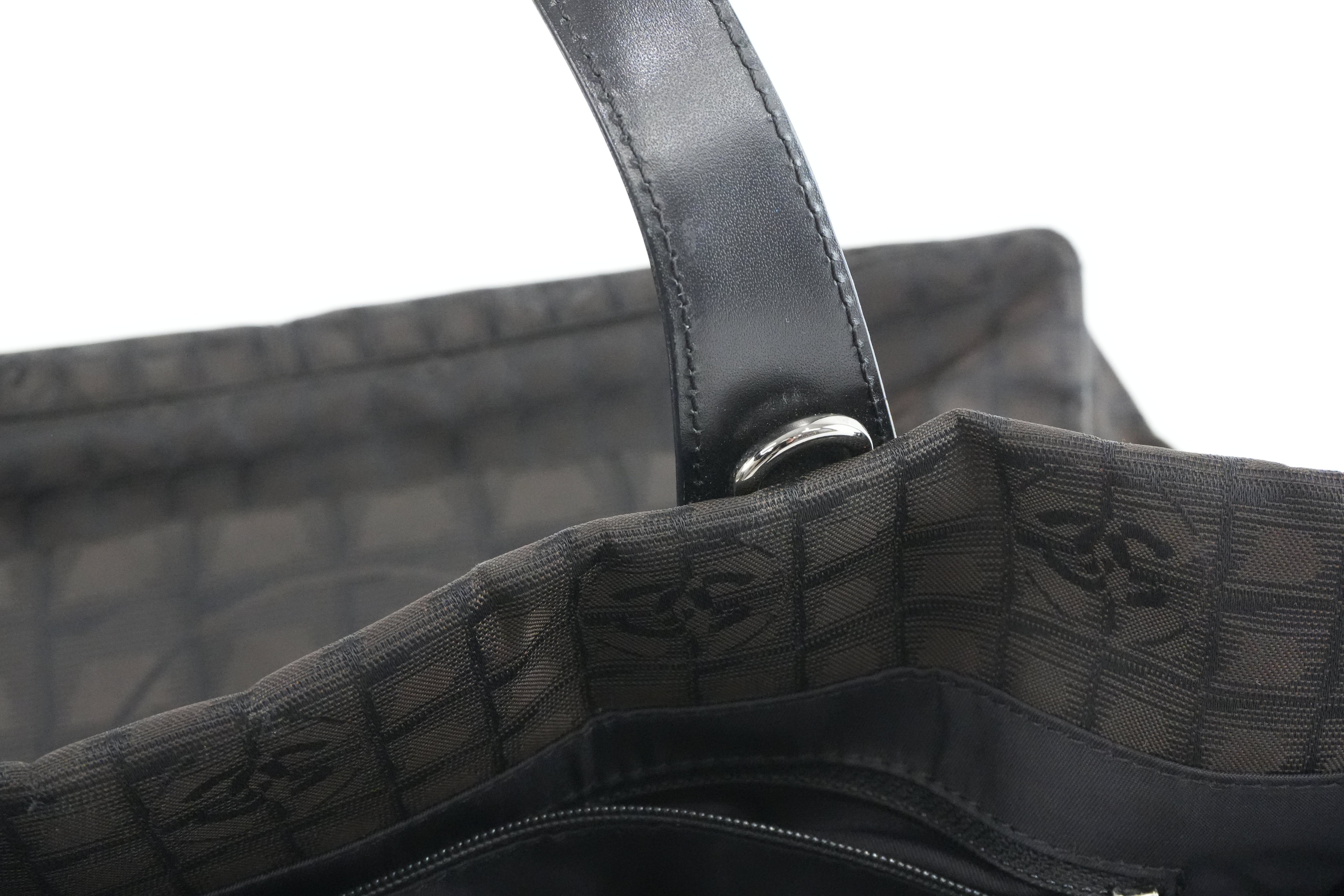 Chanel New Travel Line Tote Bag Black Used