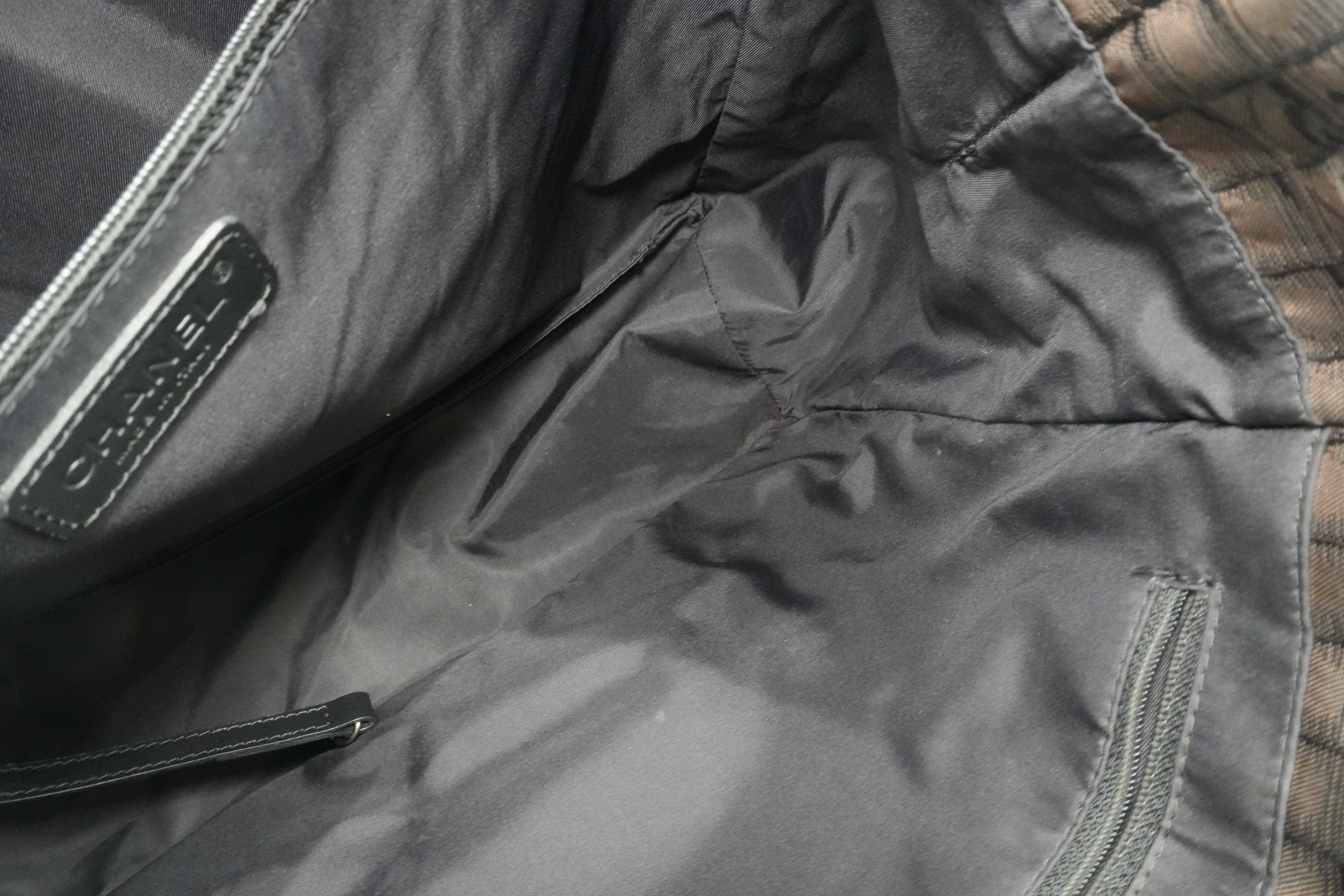 Chanel New Travel Line Tote Bag Black Used