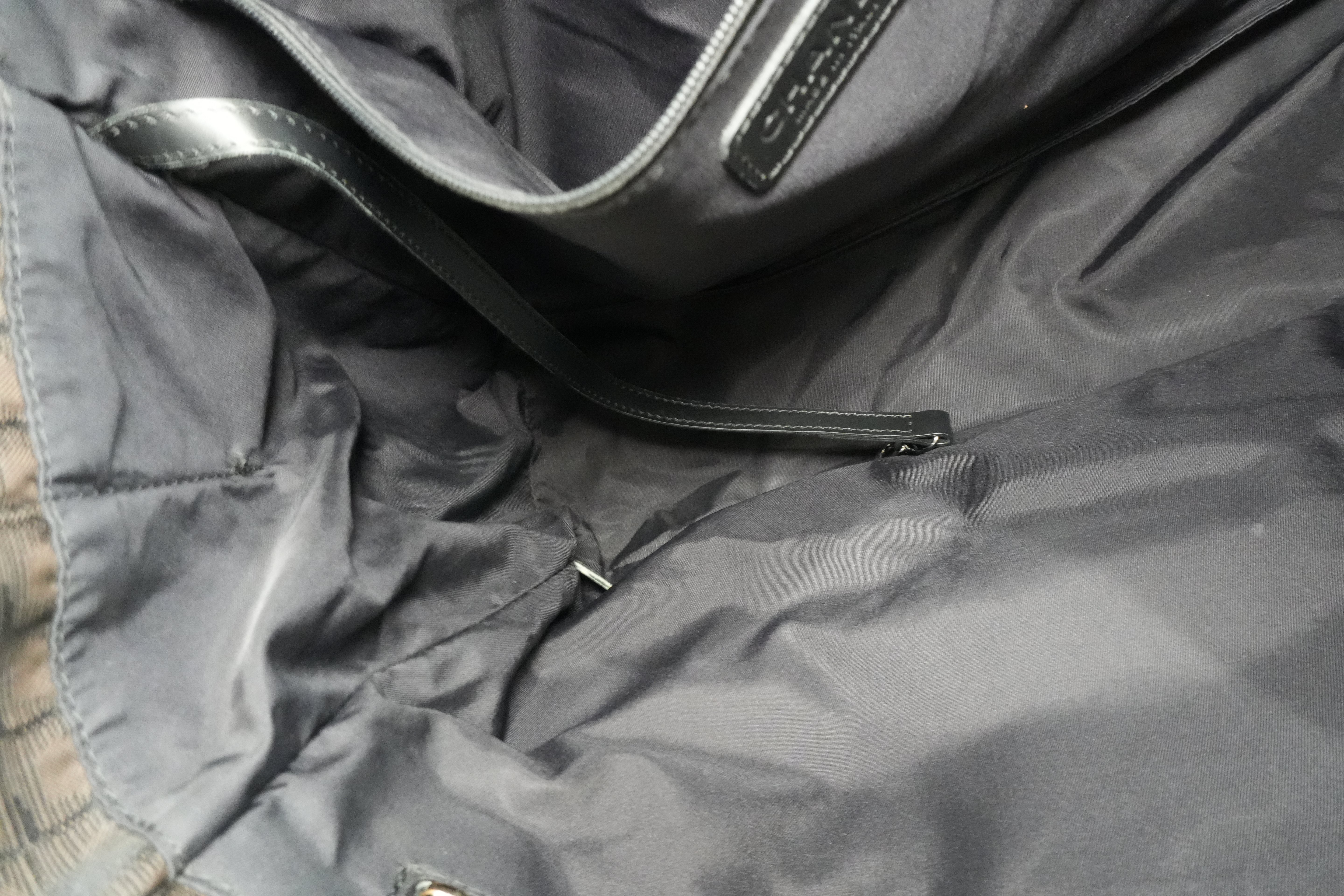 Chanel New Travel Line Tote Bag Black Used