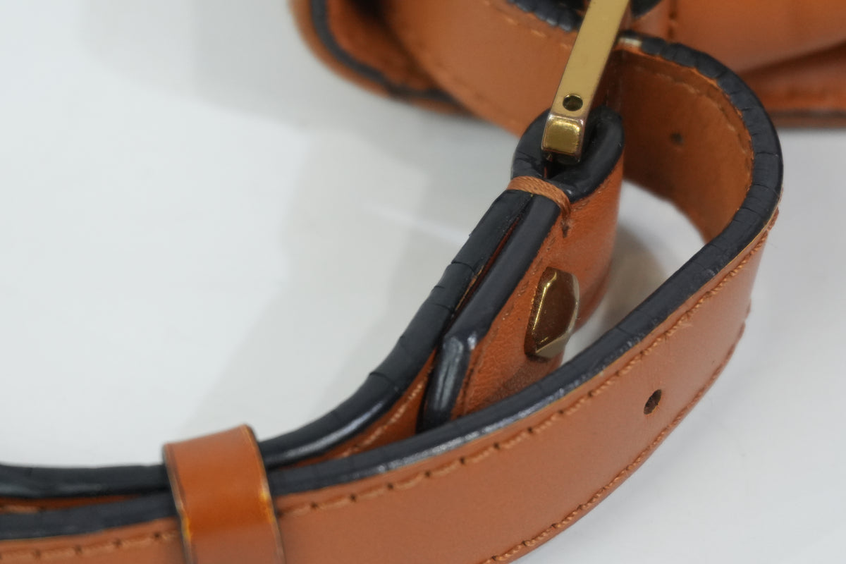 Pre-Owned MCM Visetos Crossbody Cognac