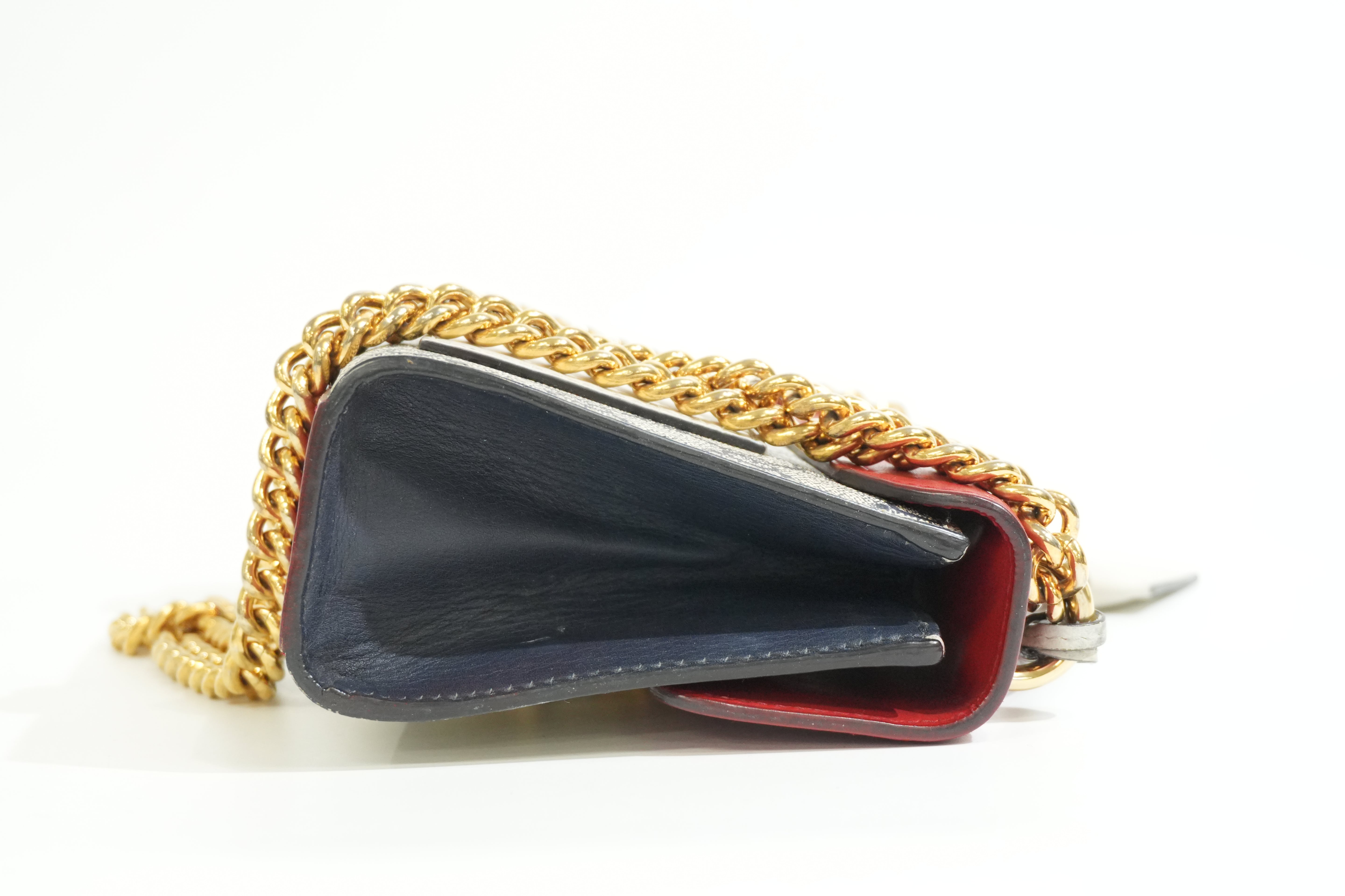 Pre-owned Gucci Padlock Small Chain Shoulder Bag Red