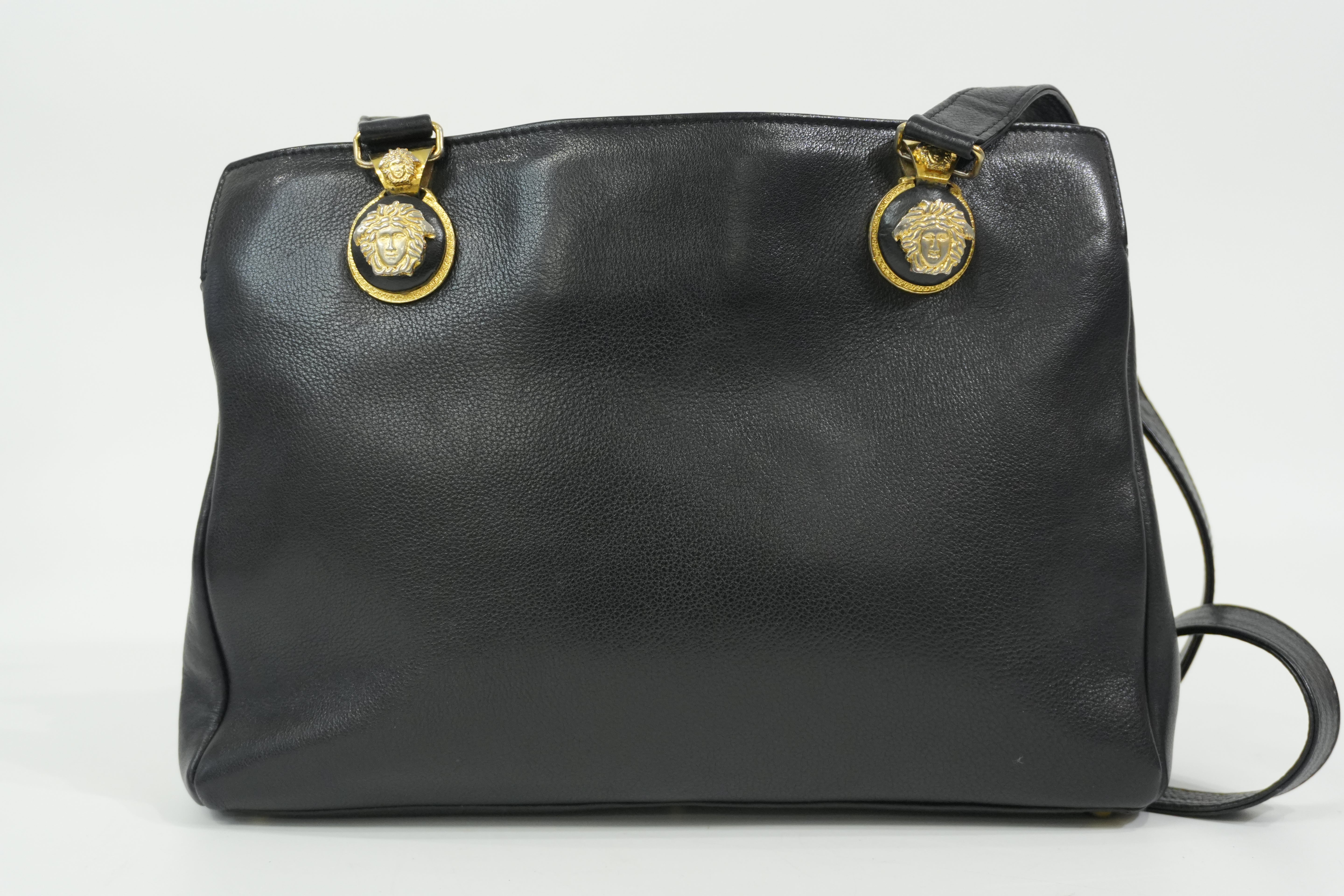 Pre-Owned Versace Tote Bag Black