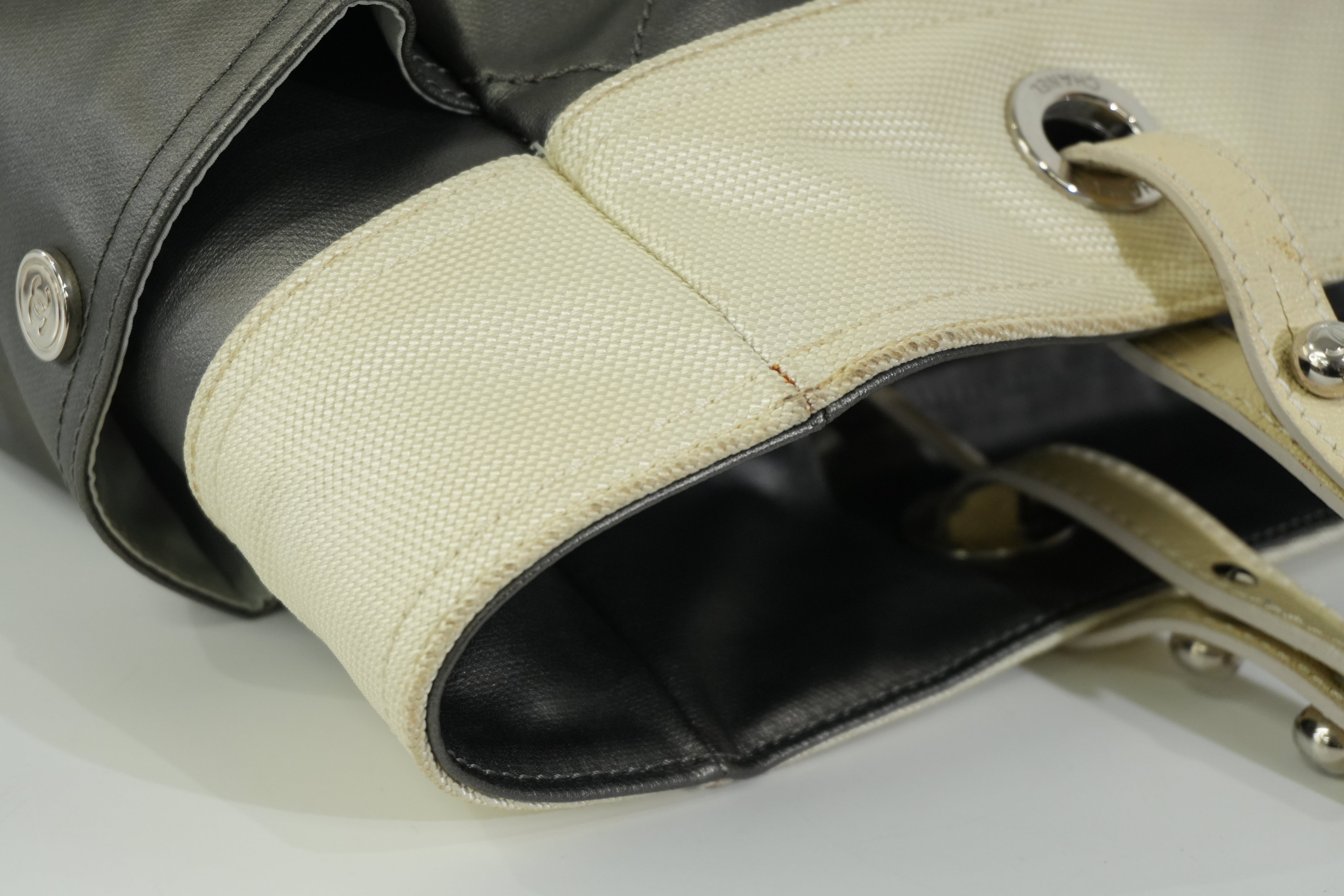 Pre-owned Chanel Paris Biarritz Tote Bag Silver