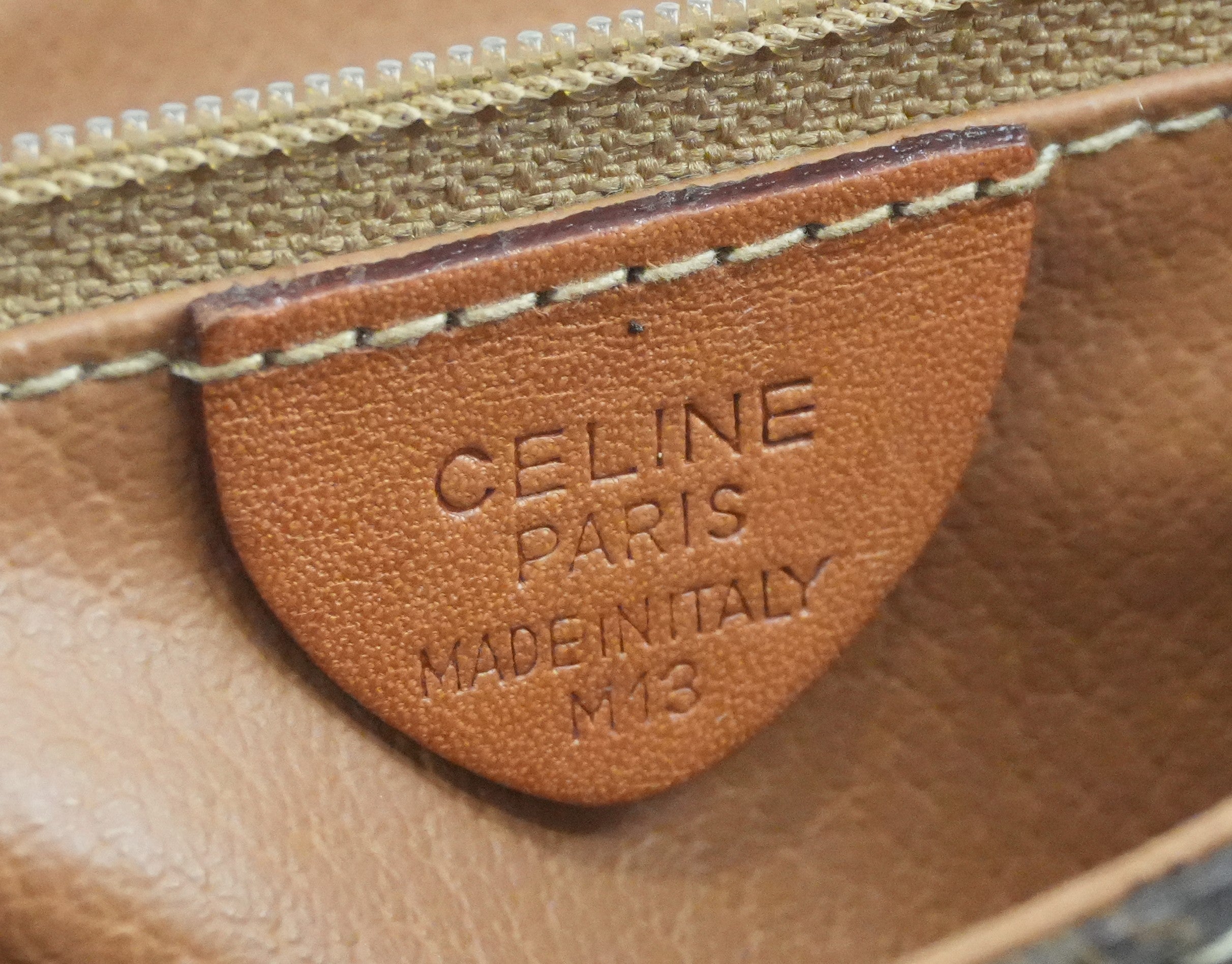 Celine Macadam Crossbody Bag Brown Used