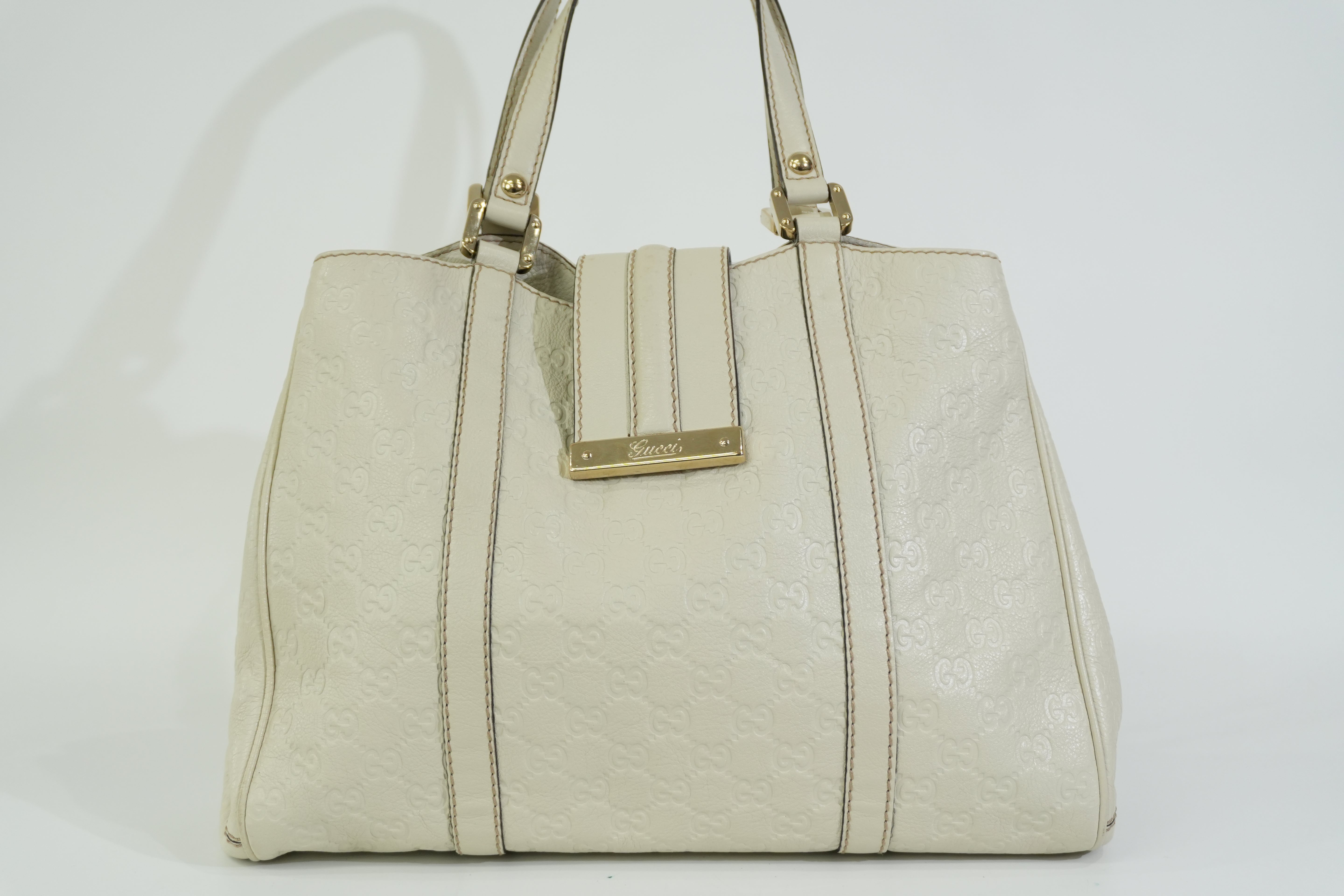 Pre-owned Gucci New Ladies Tote Bag White
