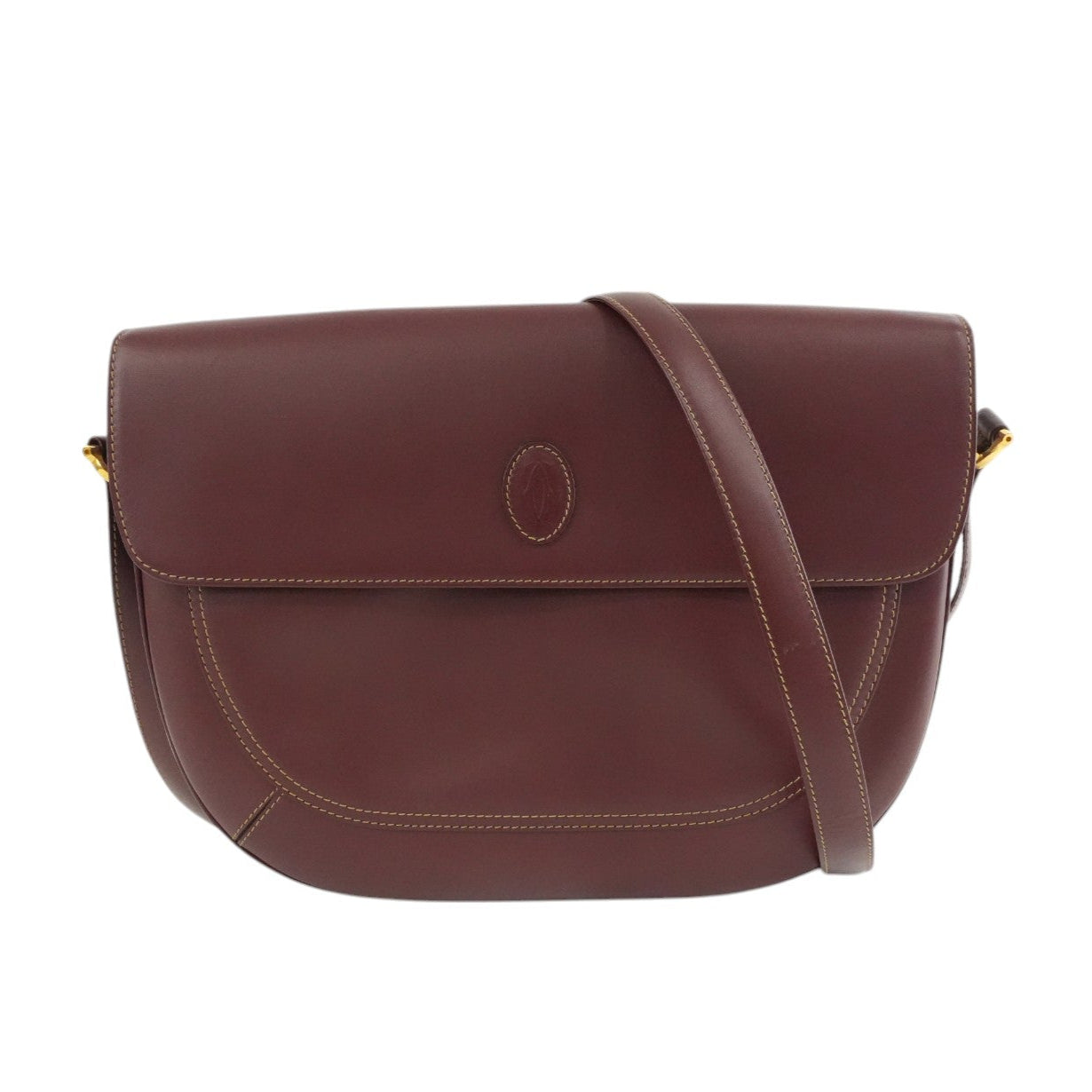 Cartier Crossbody Bag Burgundy Used