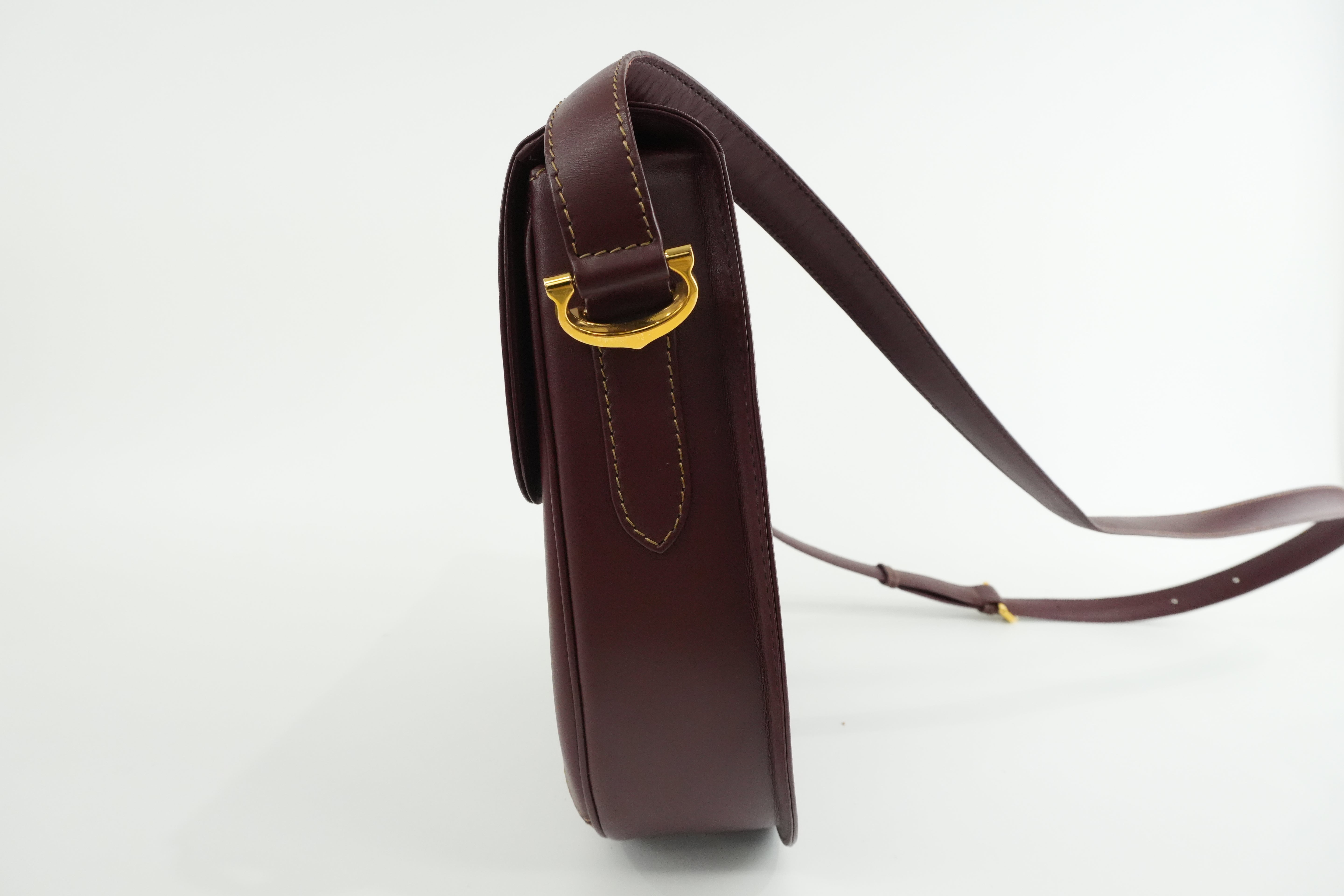 Cartier Crossbody Bag Burgundy Used