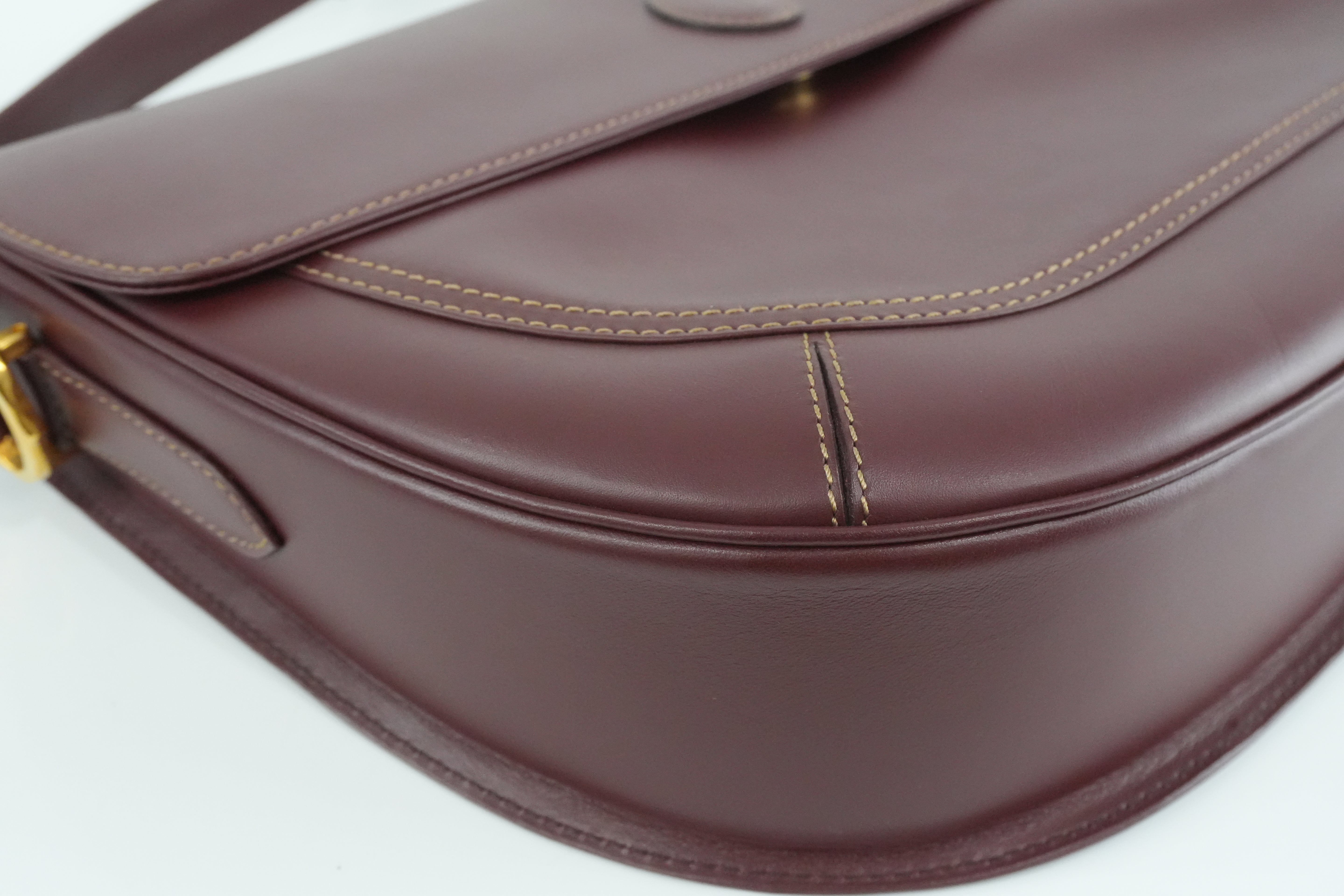 Cartier Crossbody Bag Burgundy Used