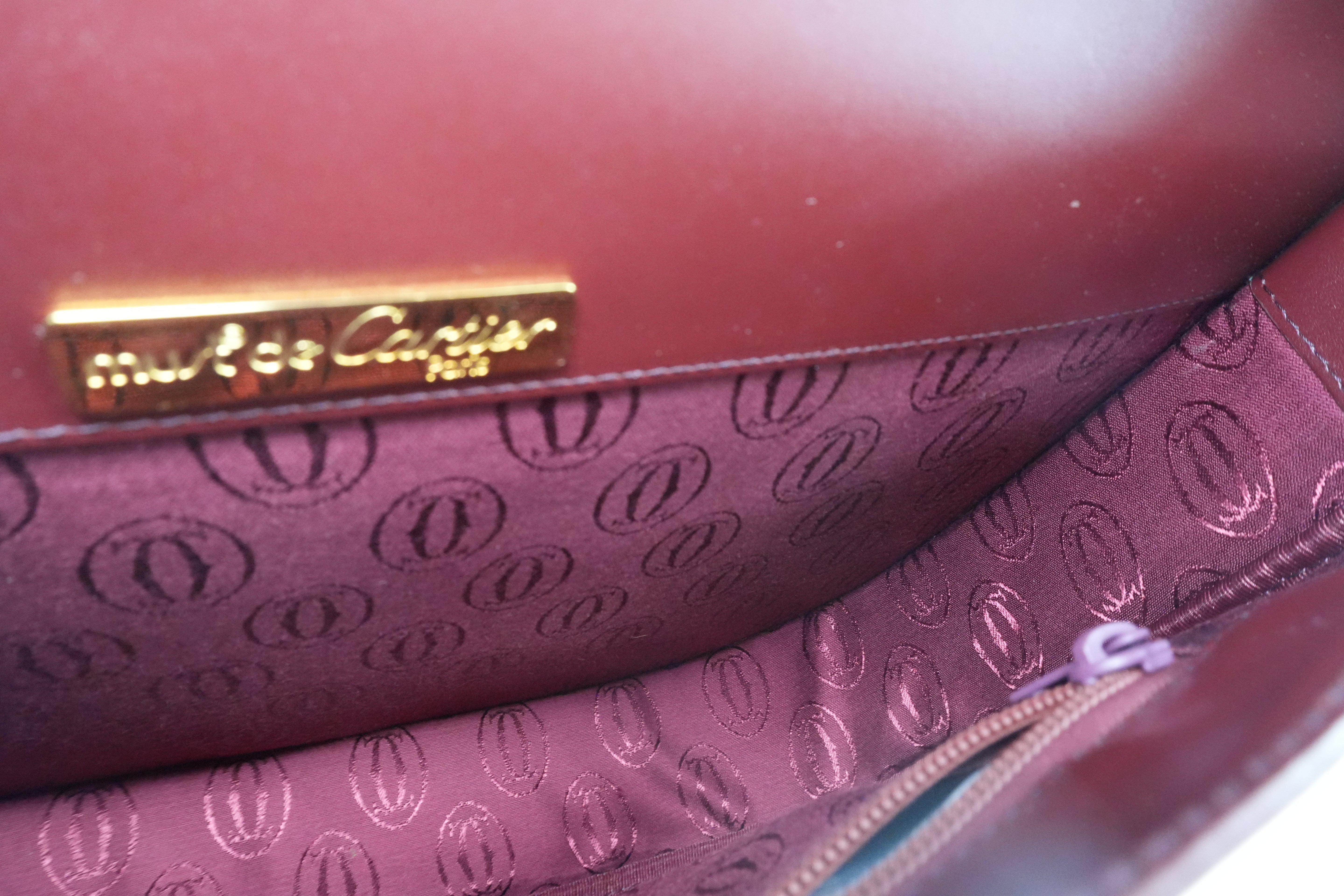 Cartier Crossbody Bag Burgundy Used