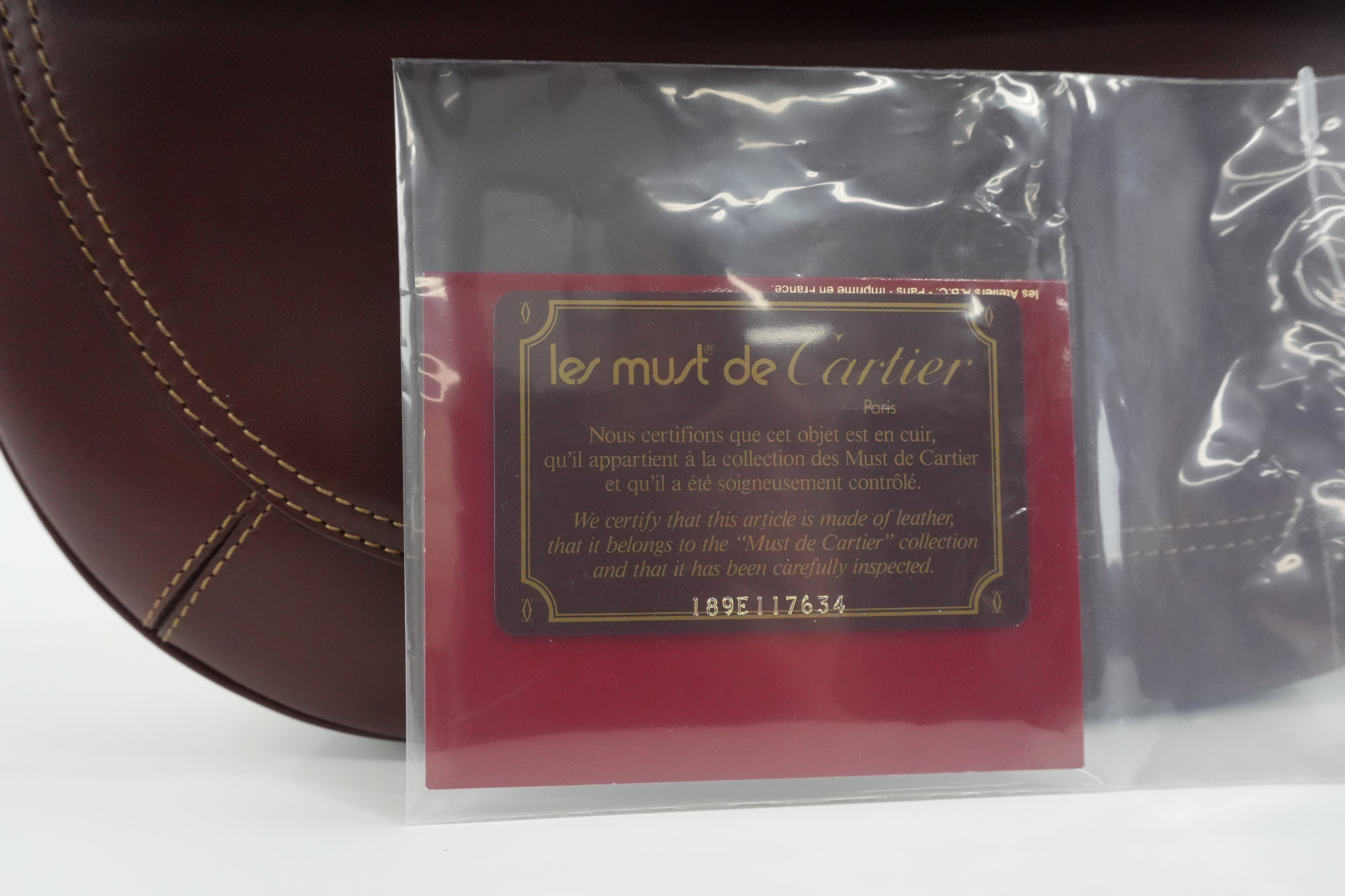 Cartier Crossbody Bag Burgundy Used