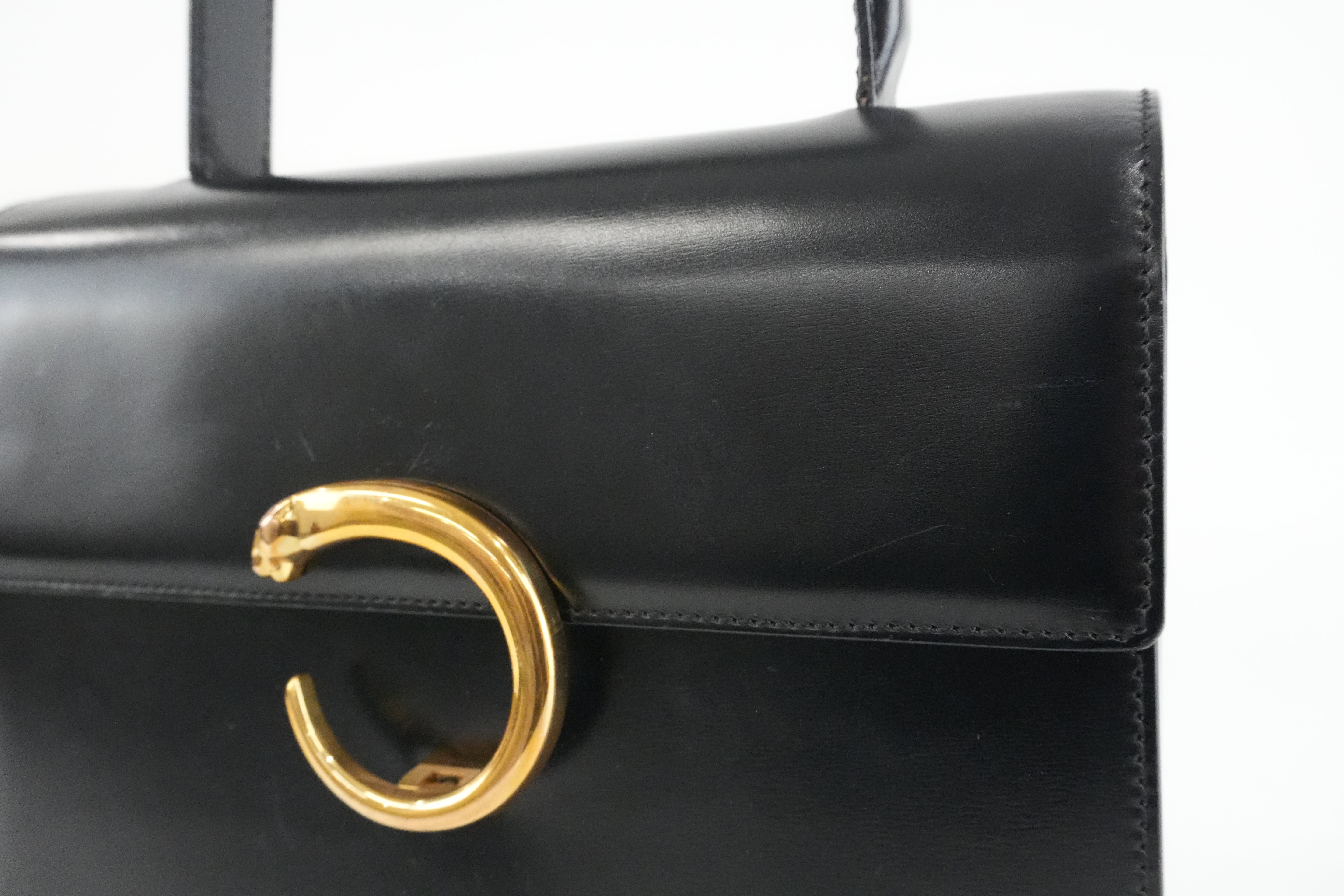 Cartier Panthere Handbag Black Used