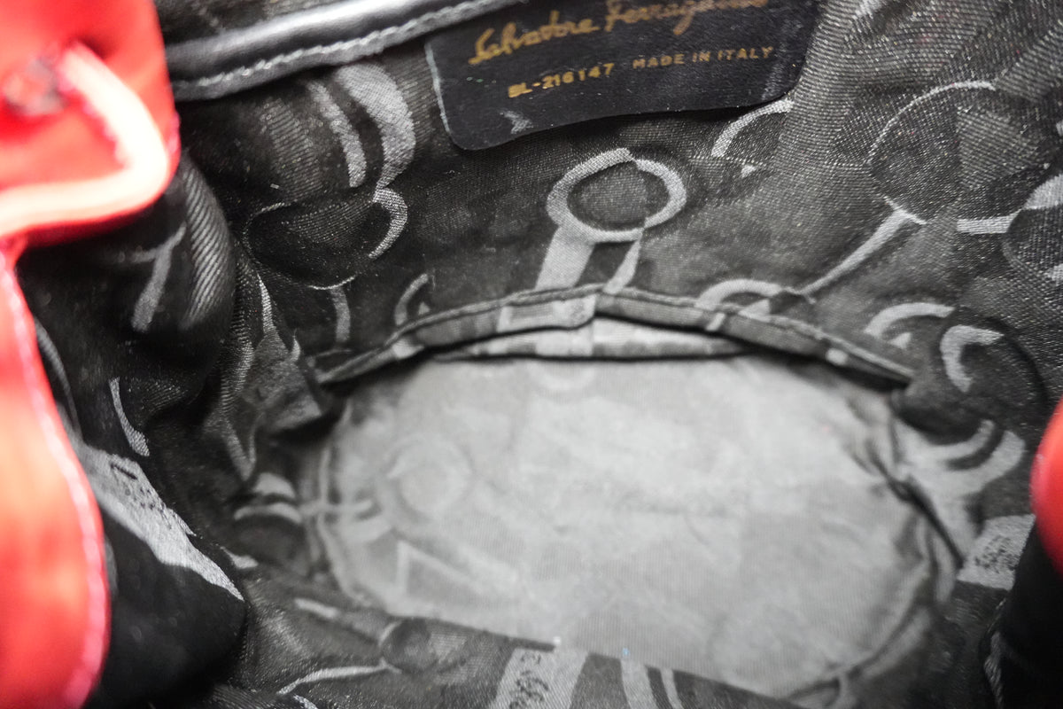 Pre-owned Ferragamo Backpack Red Orange