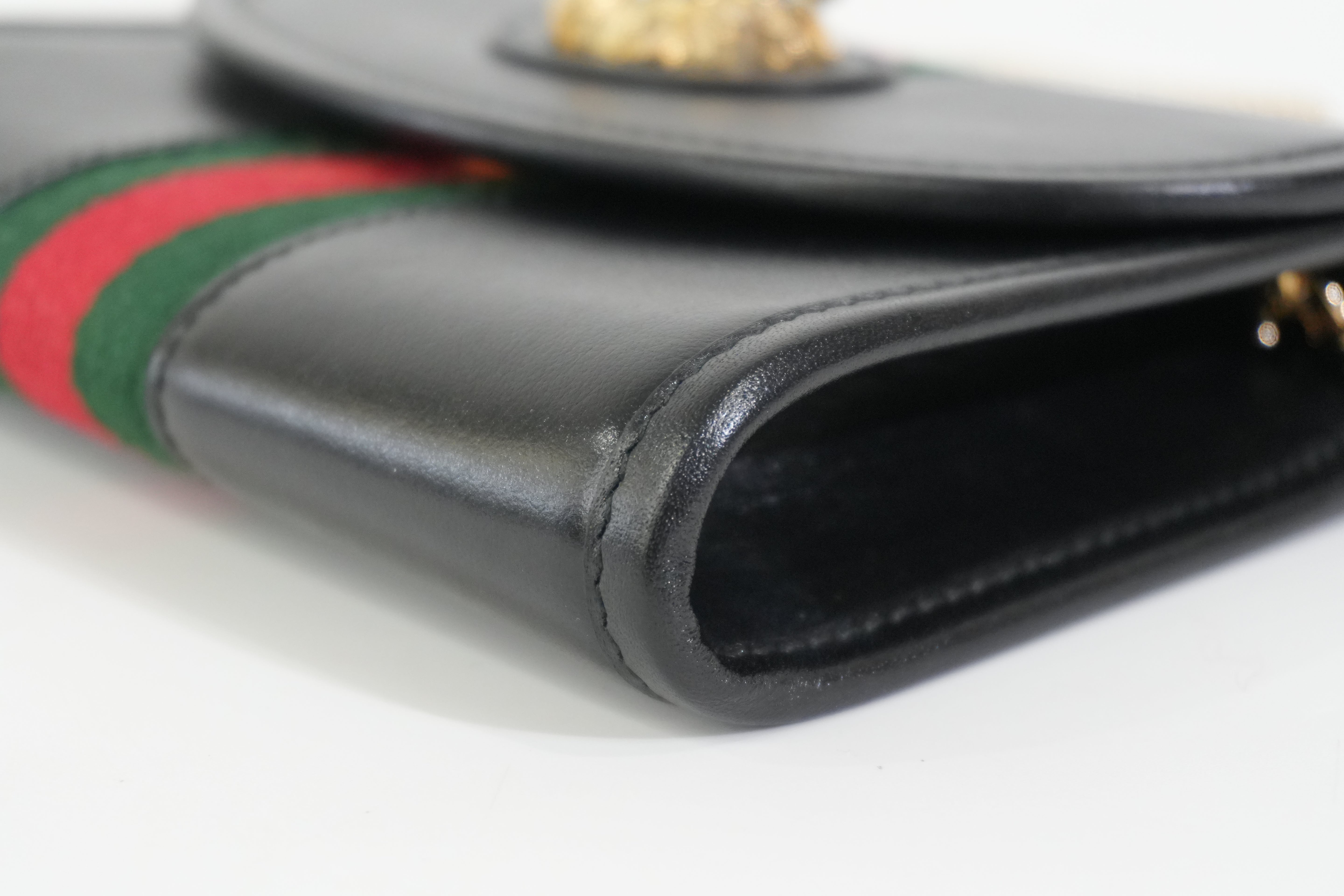 Pre-owned Gucci Rajah Mini Shoulder Bag Black