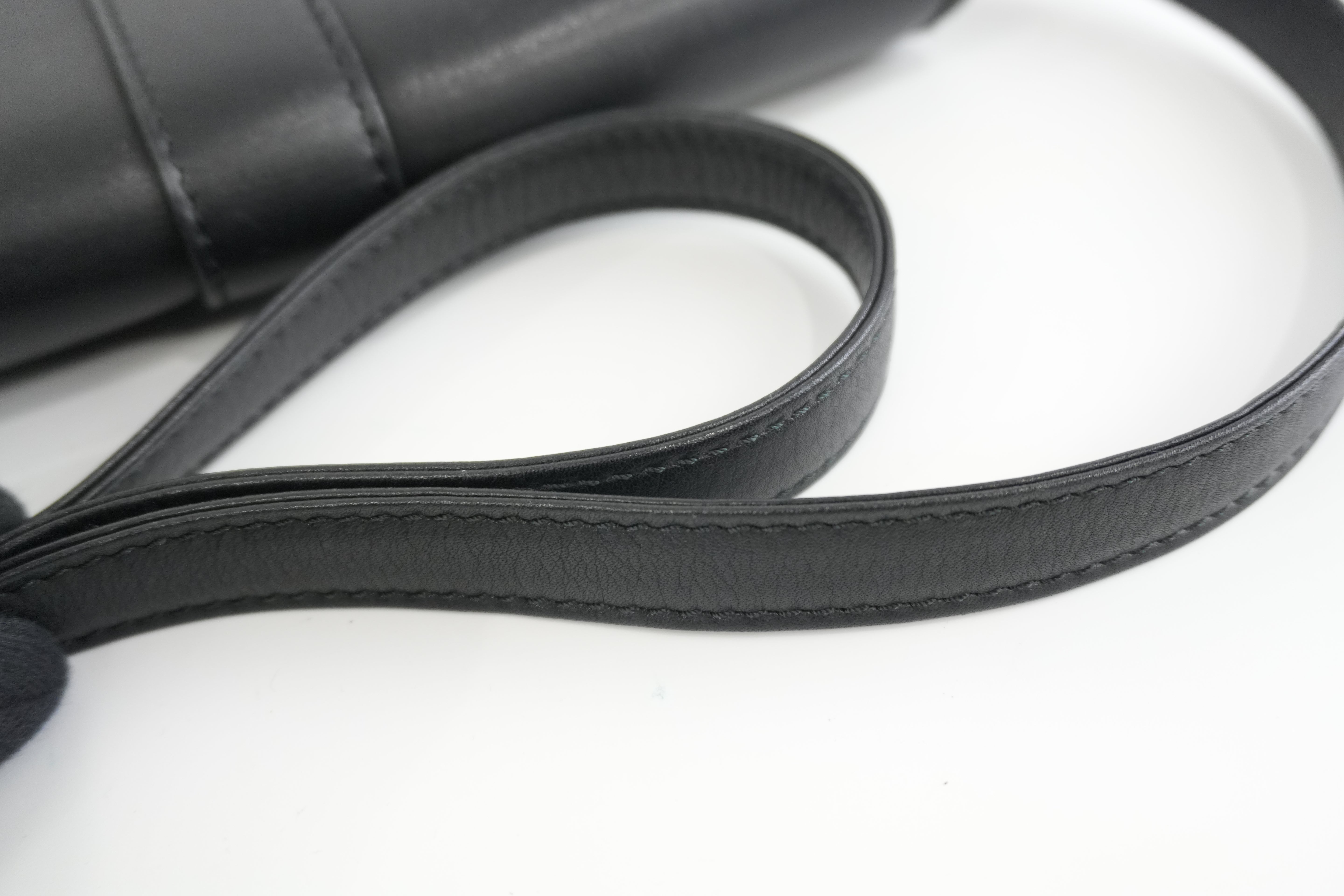 Celine Shoulder Bag Black Leather Used