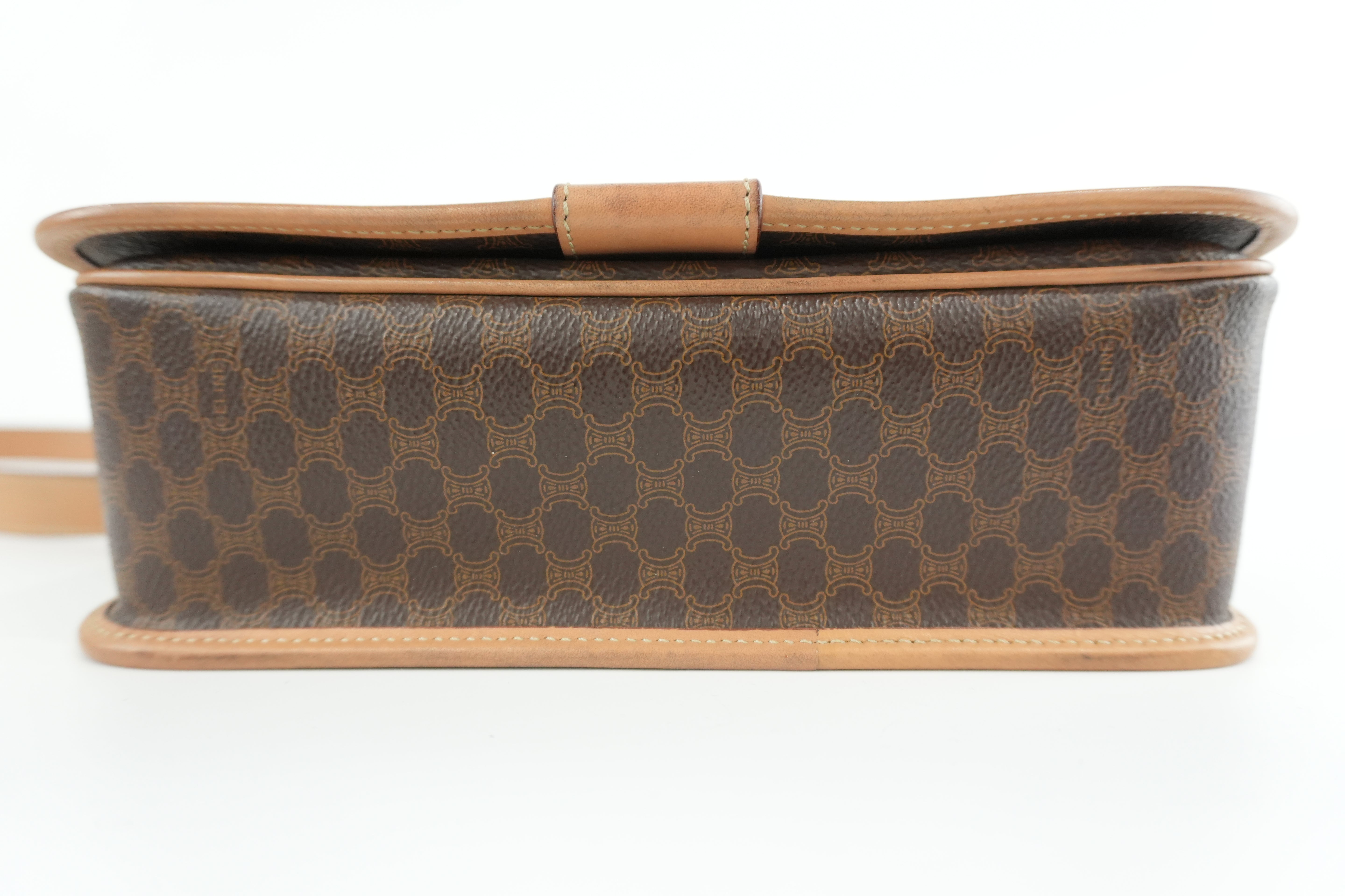 Celine Macadam Shoulder Bag Brown Used