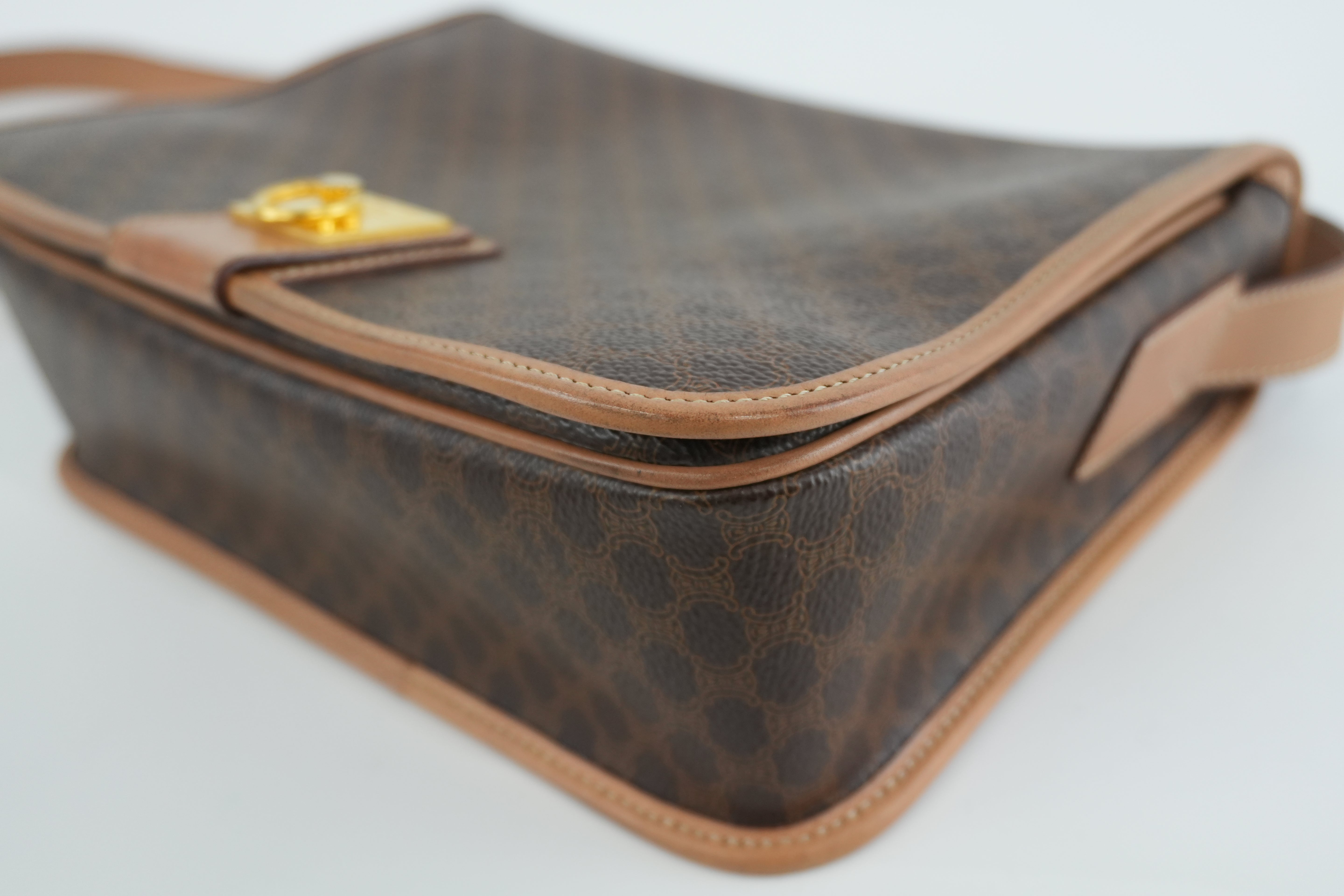 Celine Macadam Shoulder Bag Brown Used