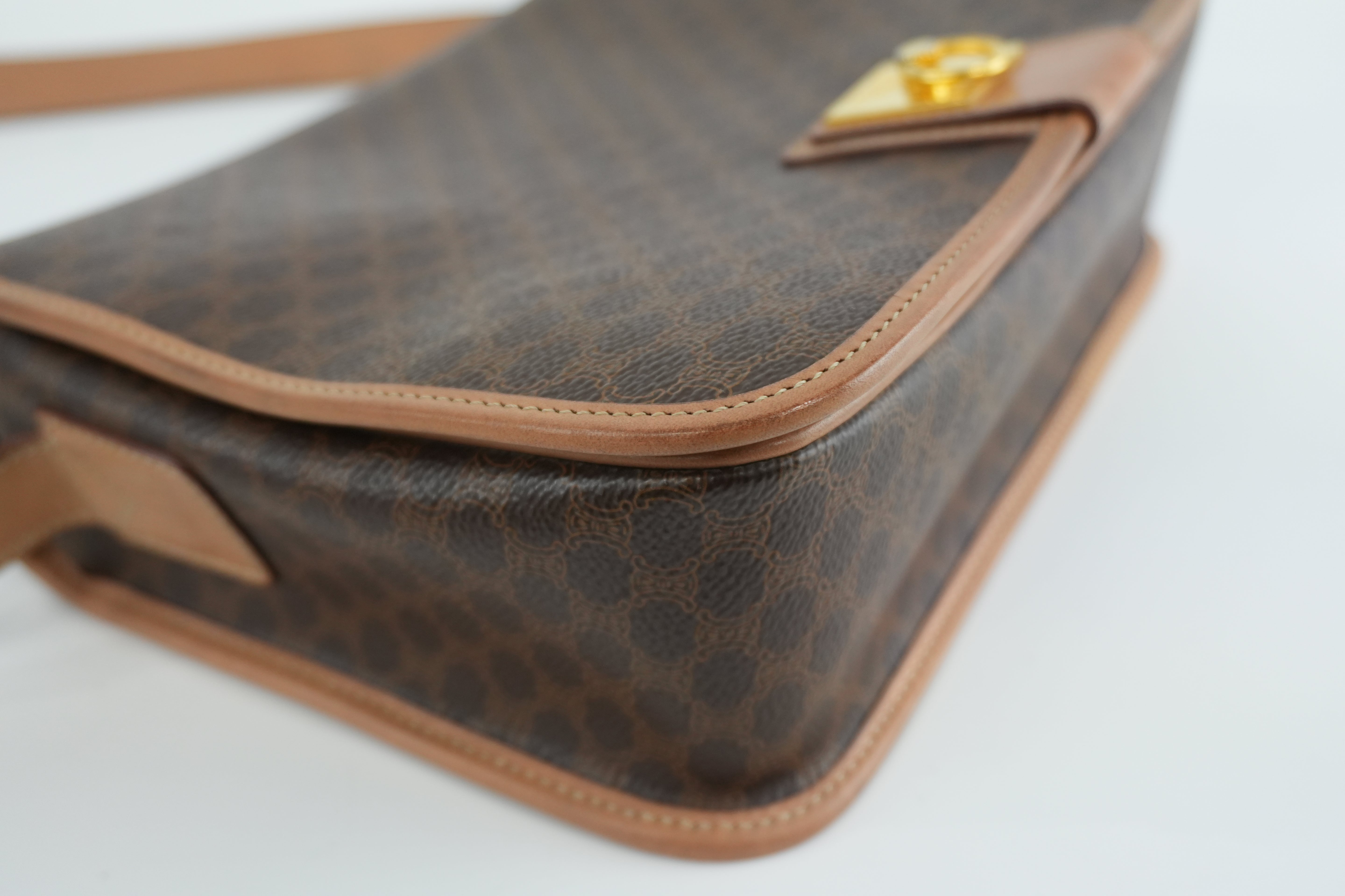 Celine Macadam Shoulder Bag Brown Used