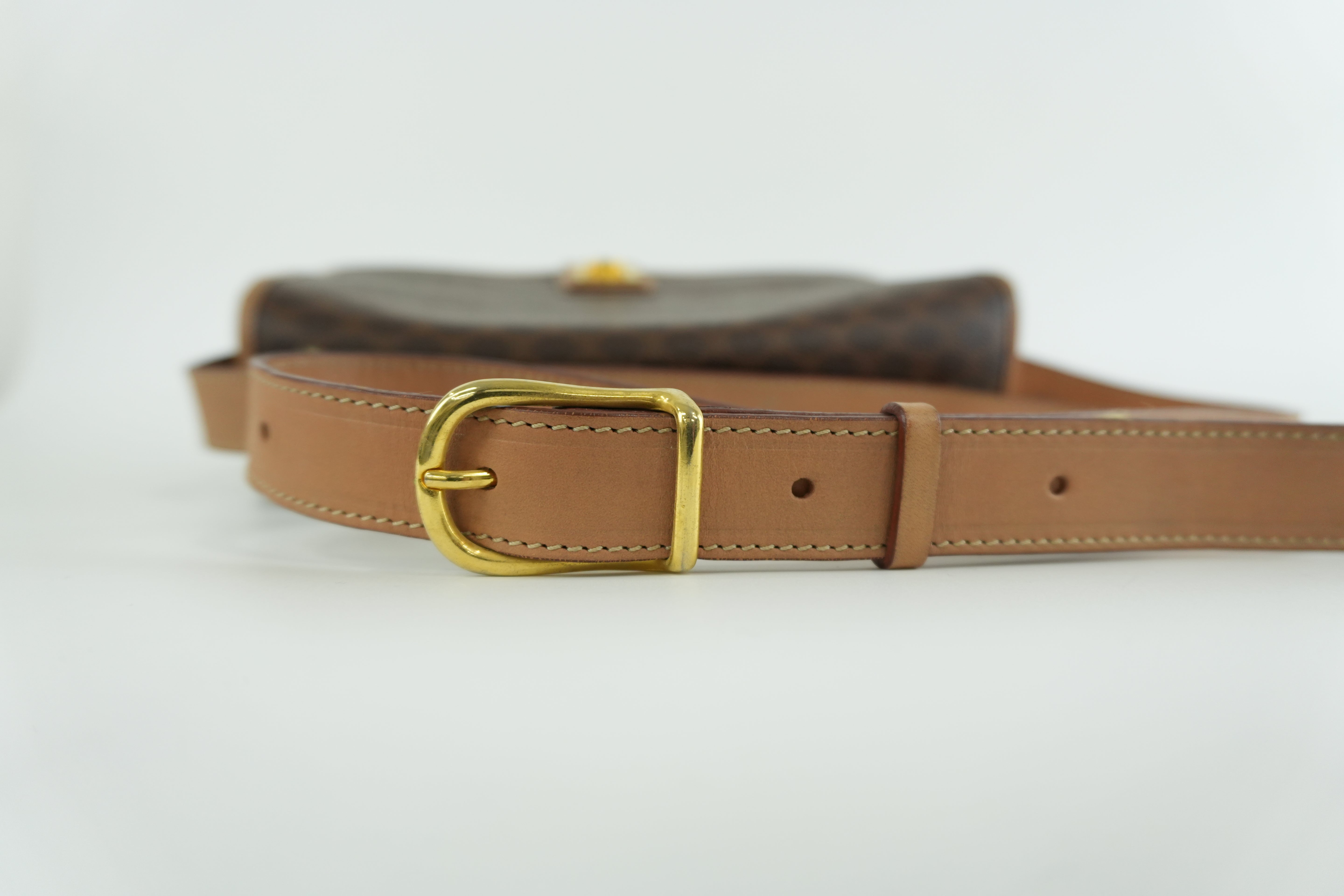 Celine Macadam Shoulder Bag Brown Used