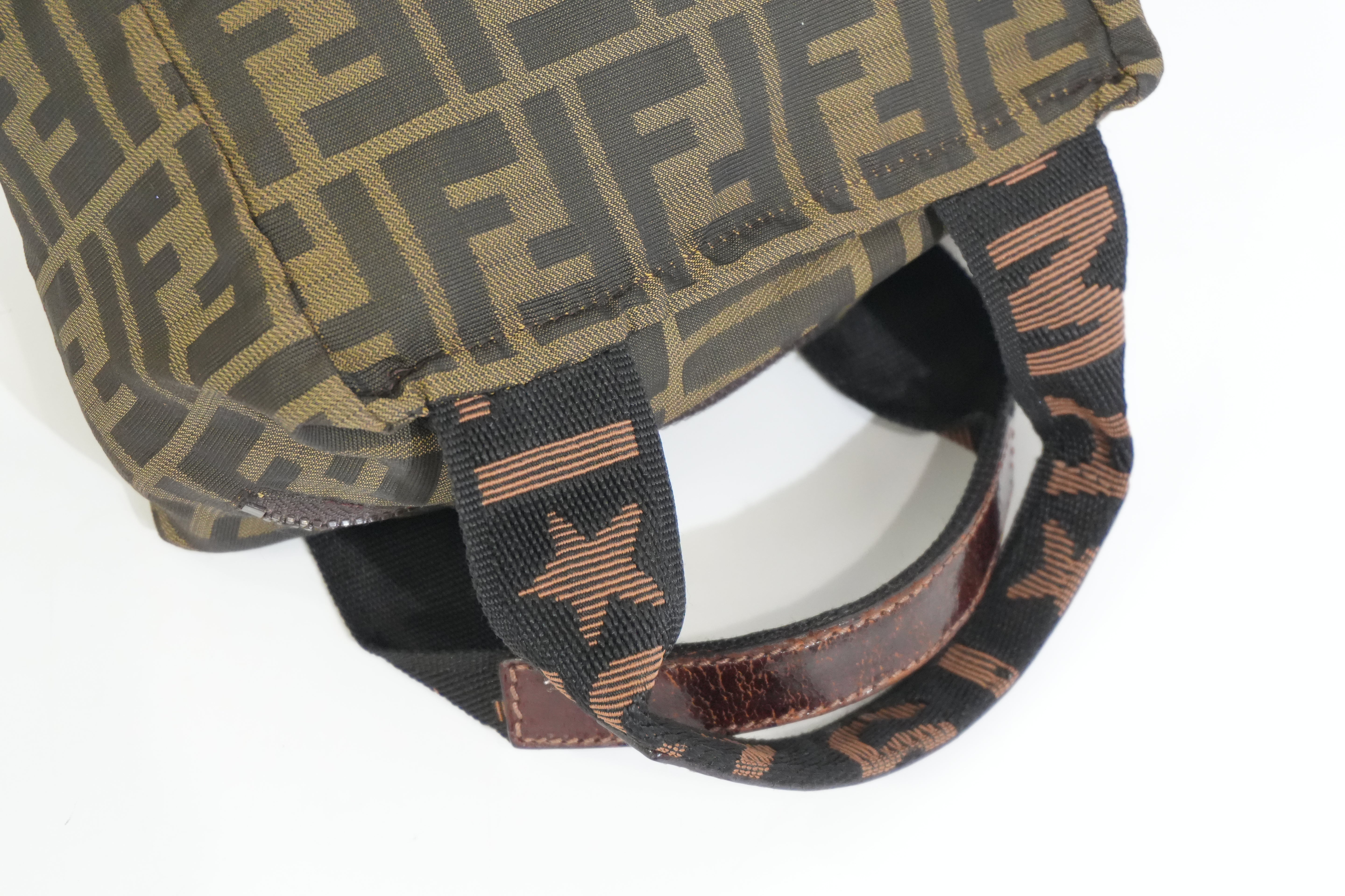 Pre-owned Fendi Zucca Handbag Brown