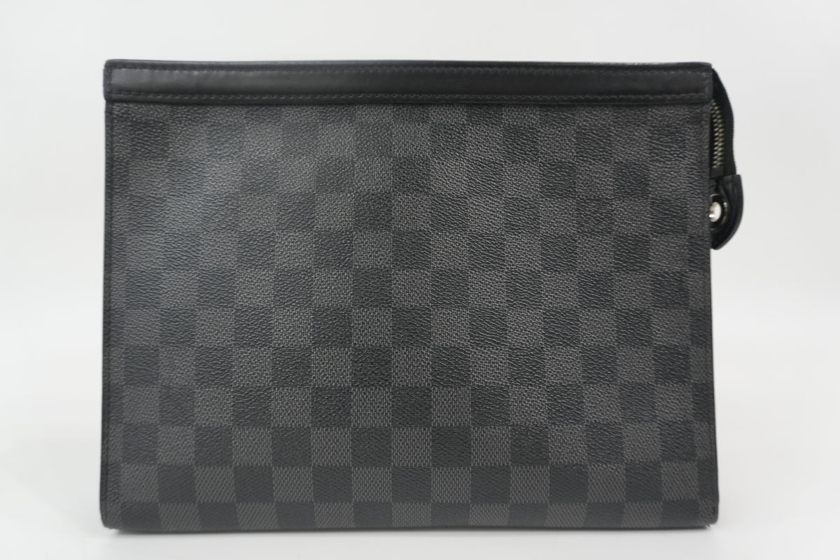 Pre-Owned Louis Vuitton Damier Graphite Pochette Voyage Clutch