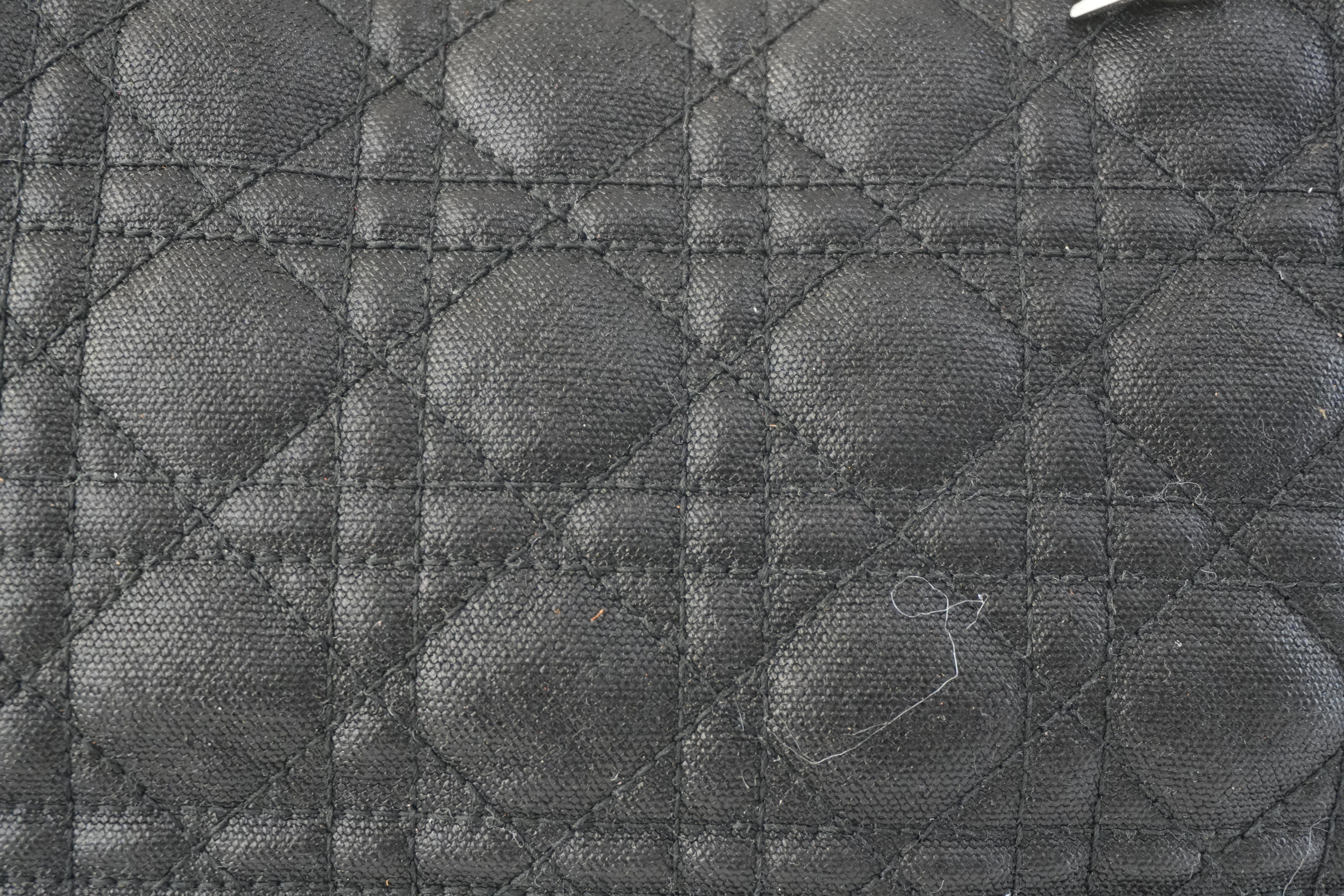 Pre-owned Christian Dior Nylon Panarea Tote Bag Black Used