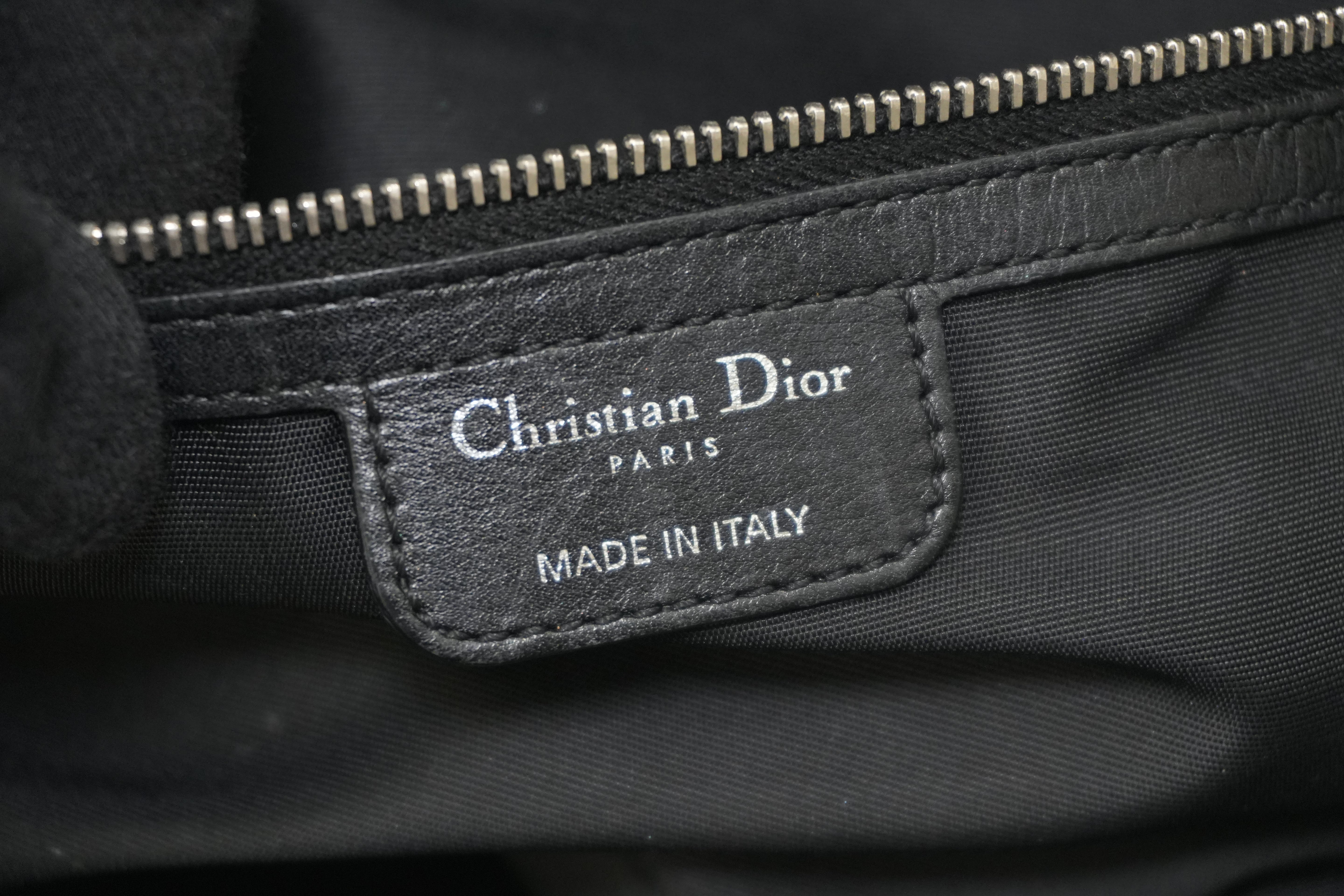 Pre-owned Christian Dior Nylon Panarea Tote Bag Black Used