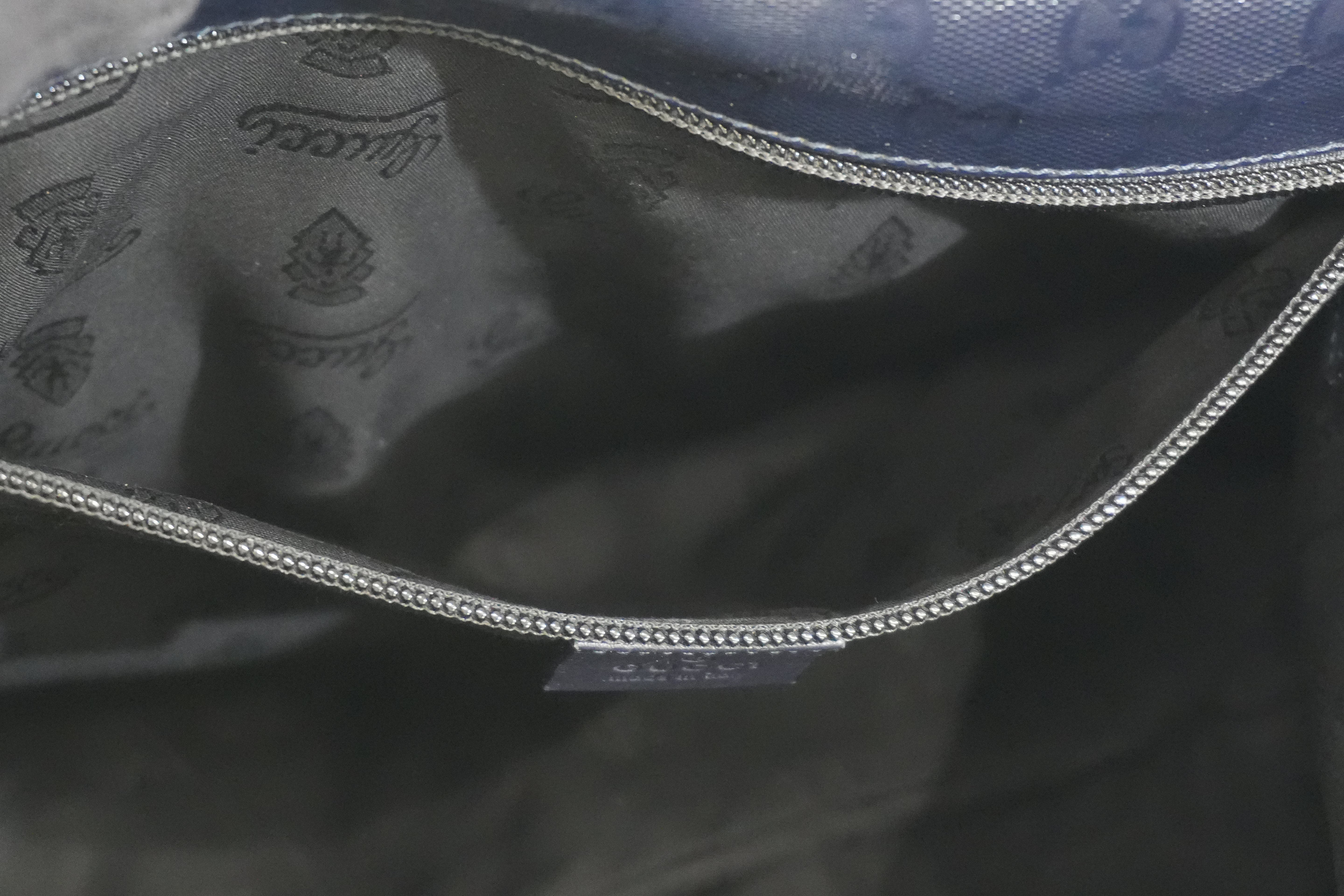 Pre-owned Gucci Guccisima Messenger Bag Navy Blue