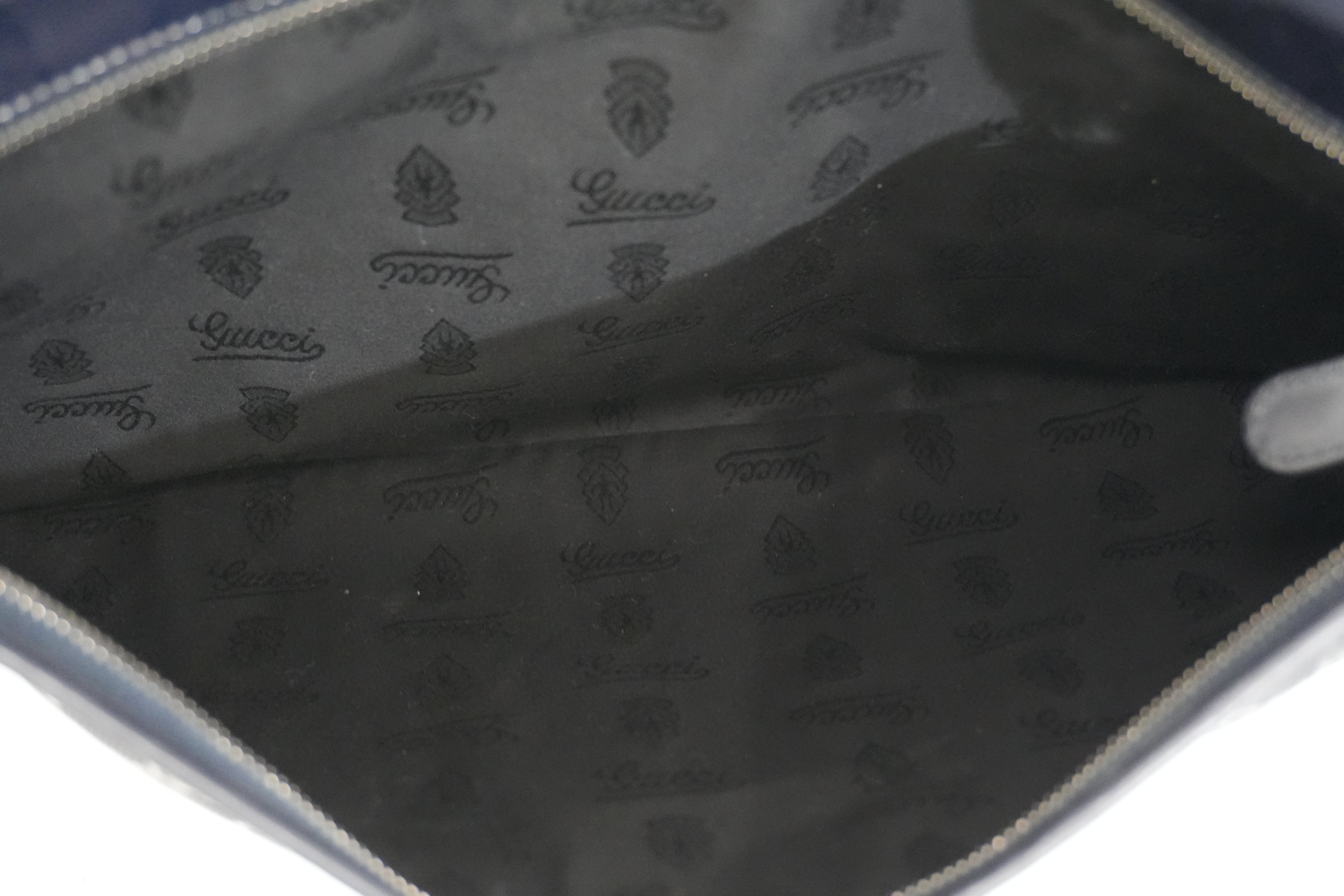 Pre-owned Gucci Guccisima Messenger Bag Navy Blue