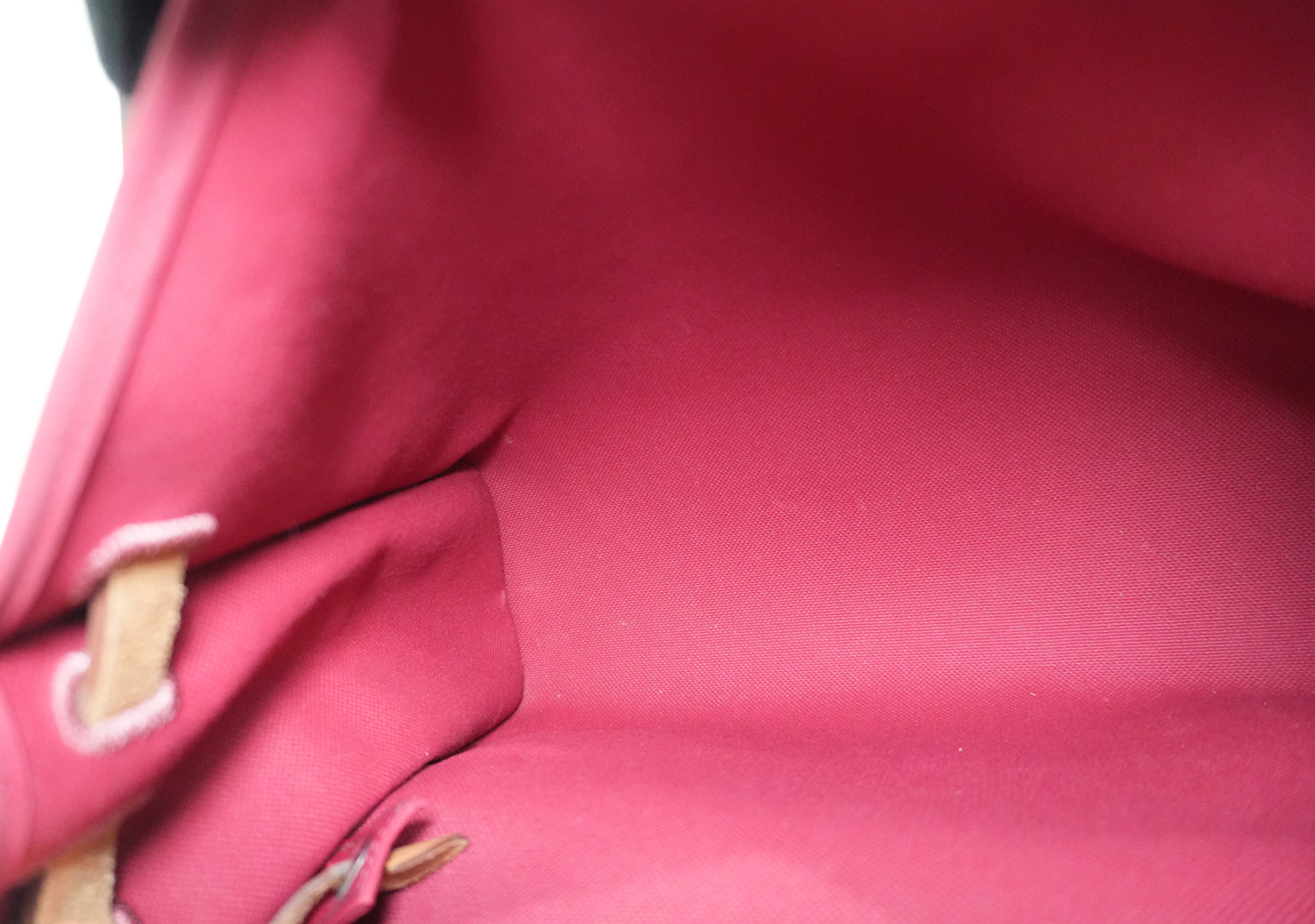 Pre-owned Hermes Canvas Herzip Tote Bag Red Orange