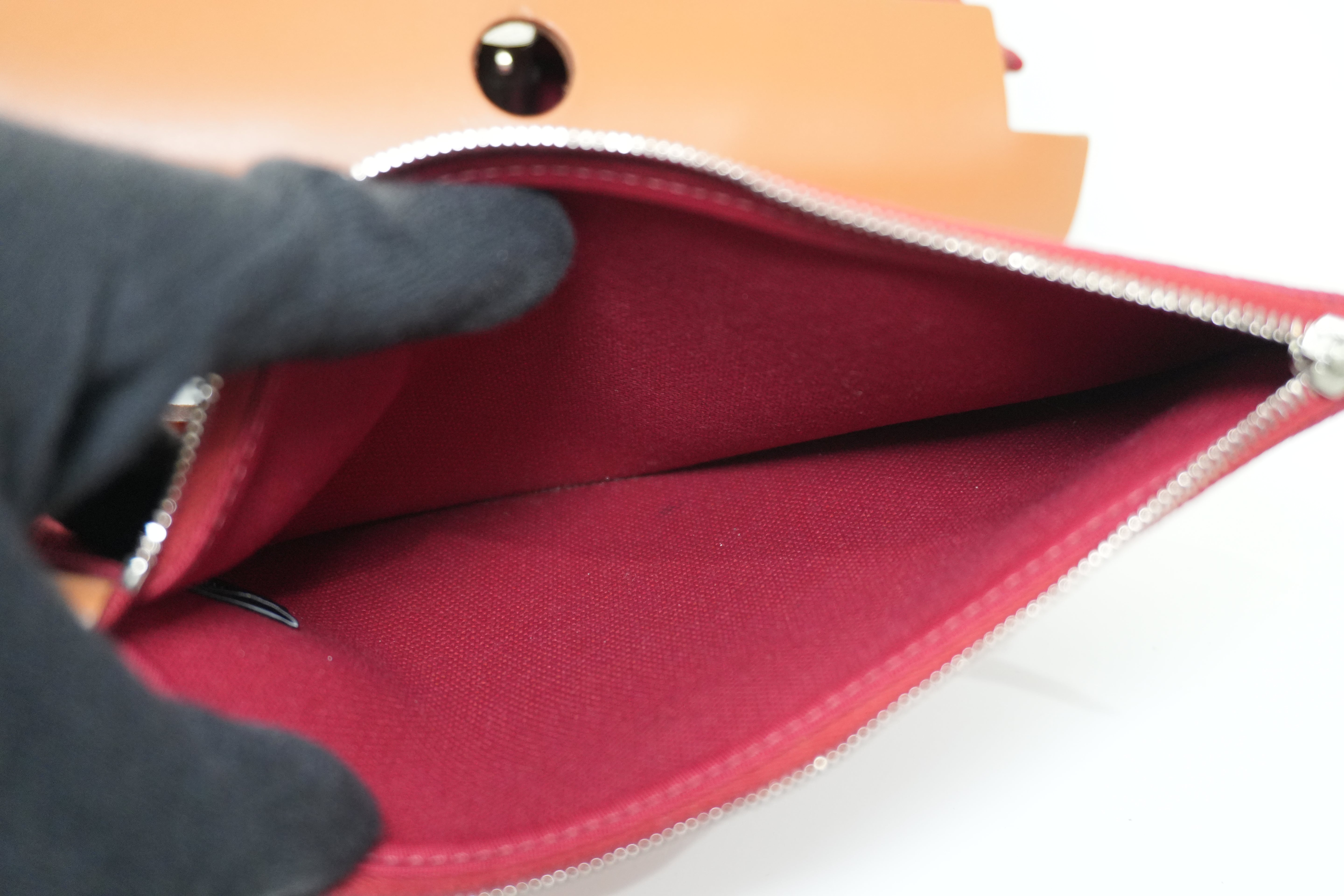 Pre-owned Hermes Canvas Herzip Tote Bag Red Orange