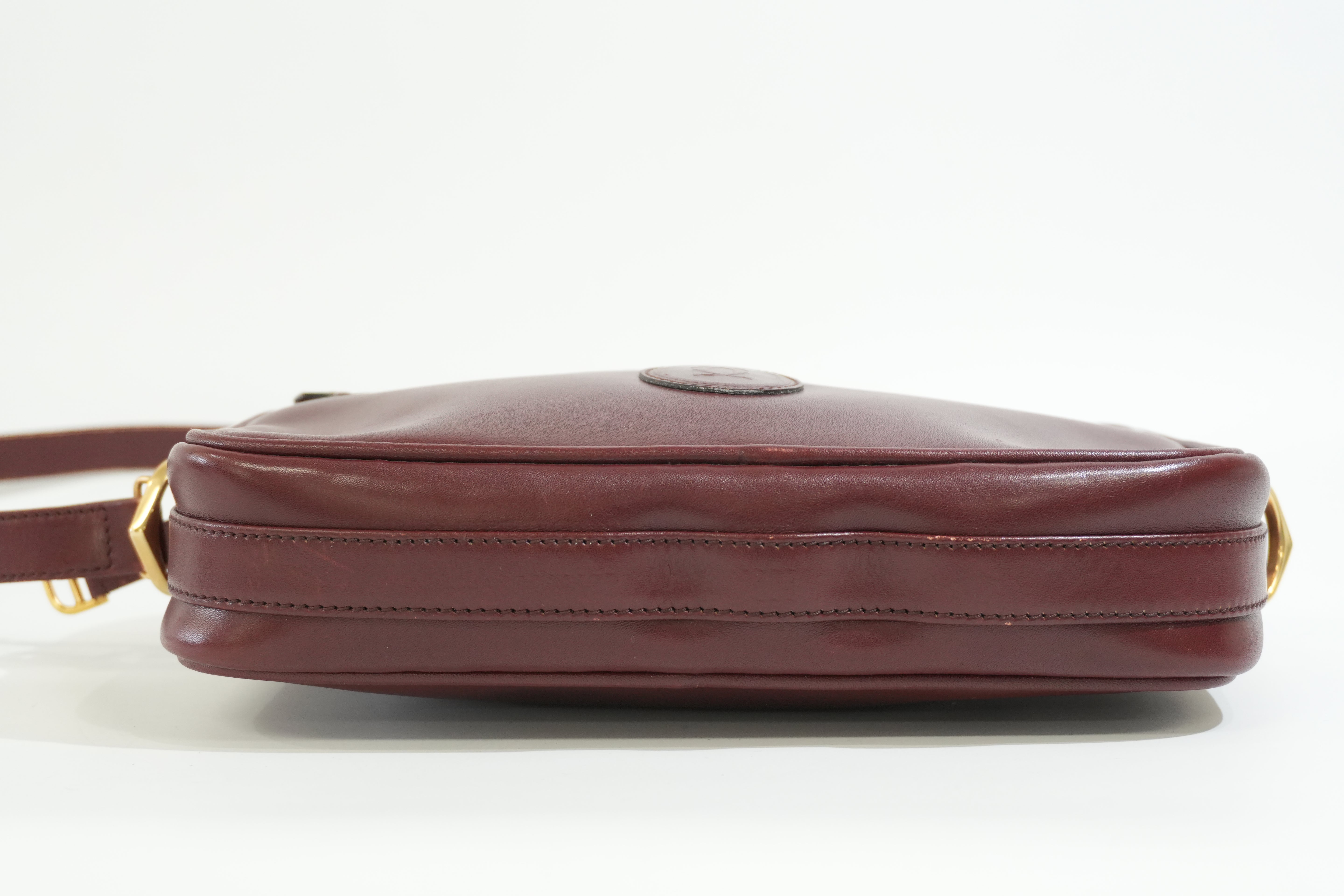 Pre-owned Cartier Crossbody Bag Burgundy