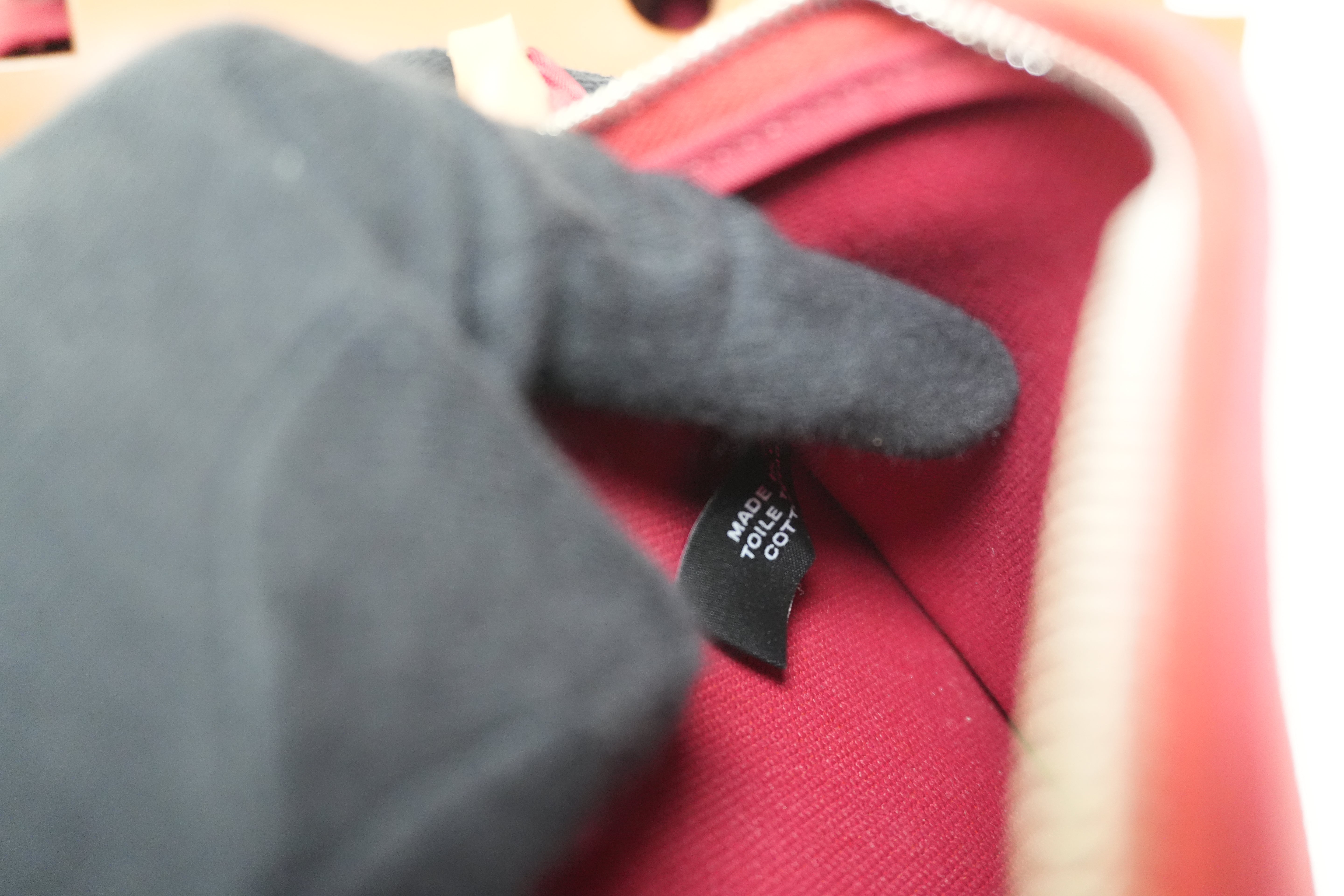 Pre-owned Hermes Canvas Herzip Tote Bag Red Orange