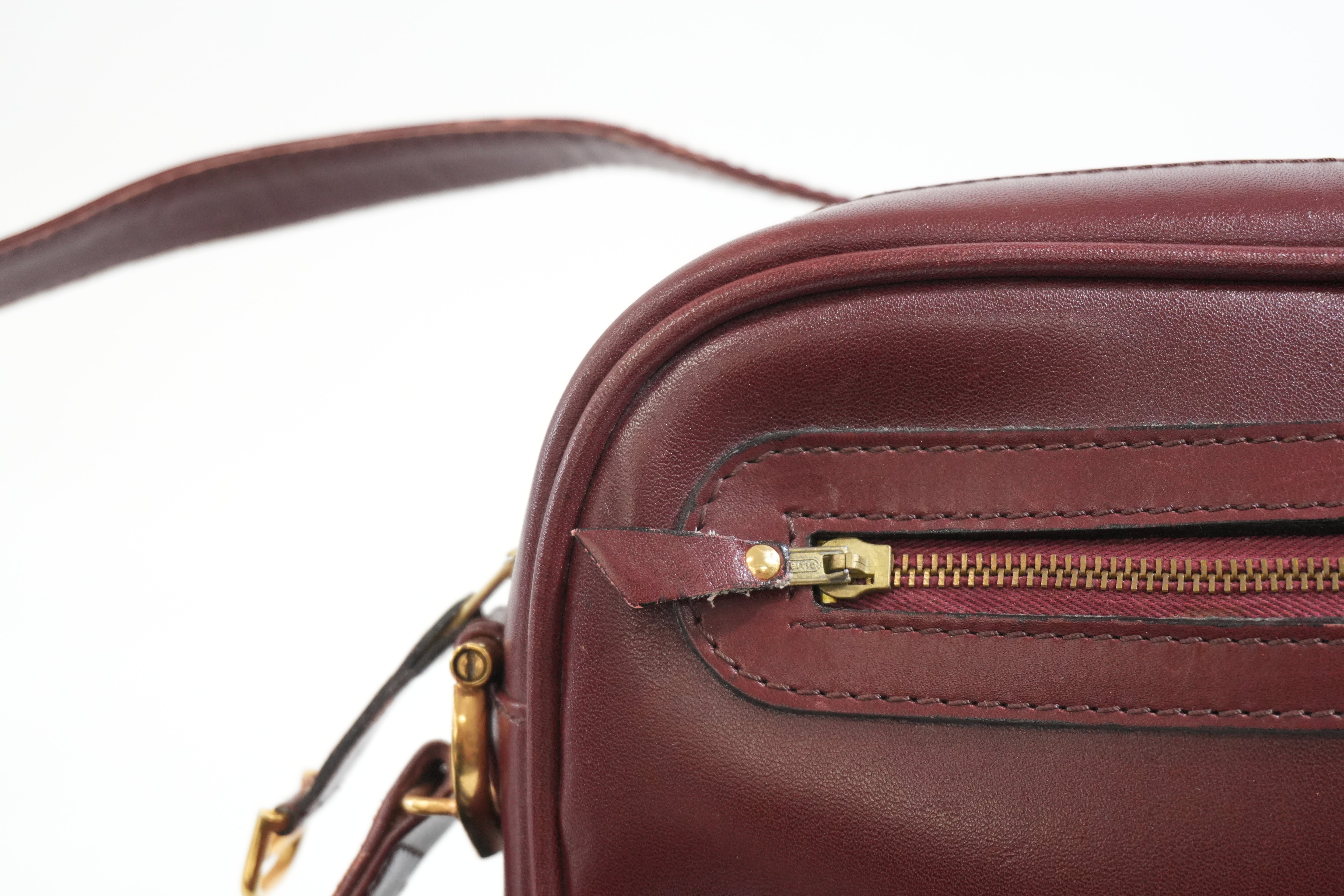 Pre-owned Cartier Crossbody Bag Burgundy