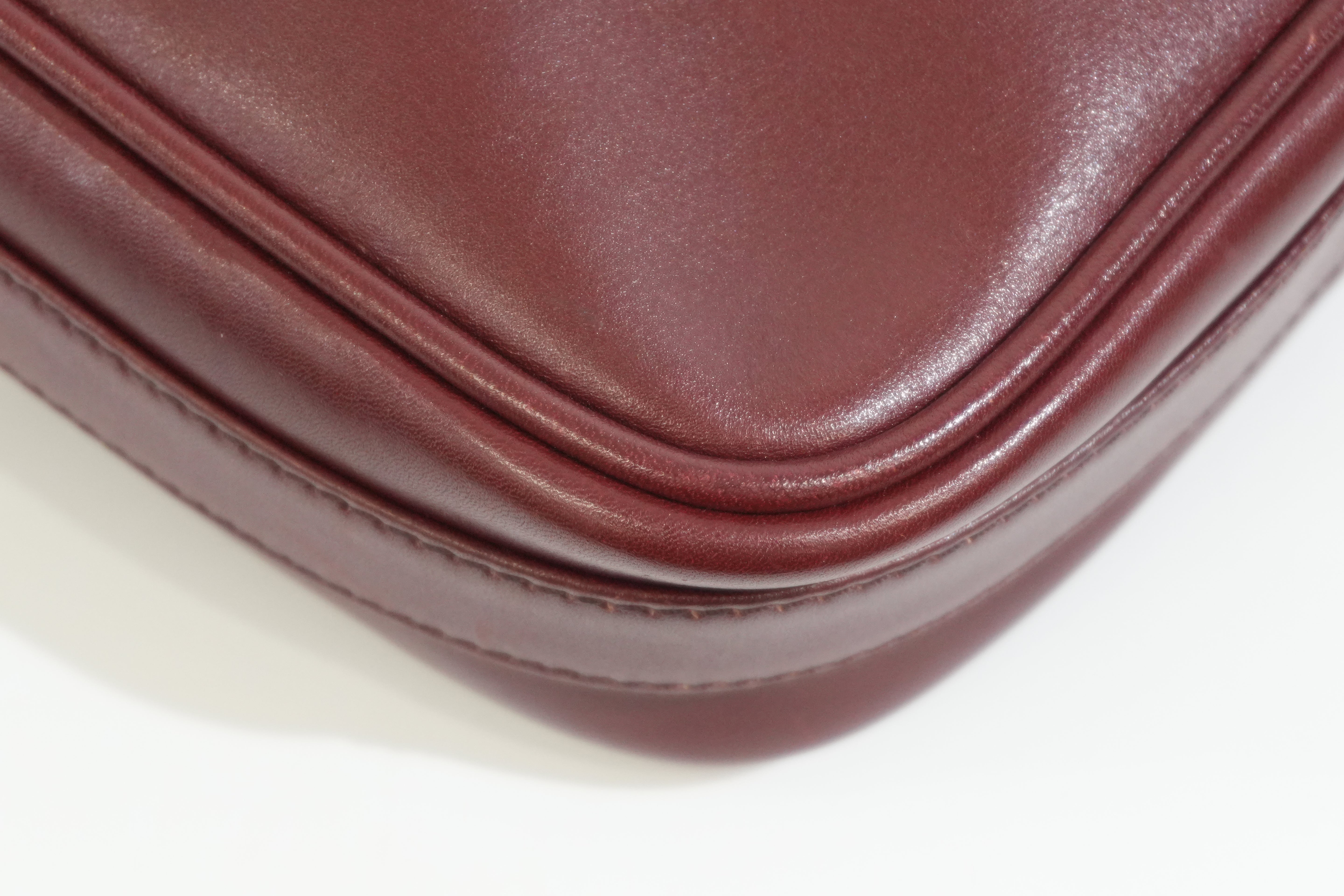 Pre-owned Cartier Crossbody Bag Burgundy