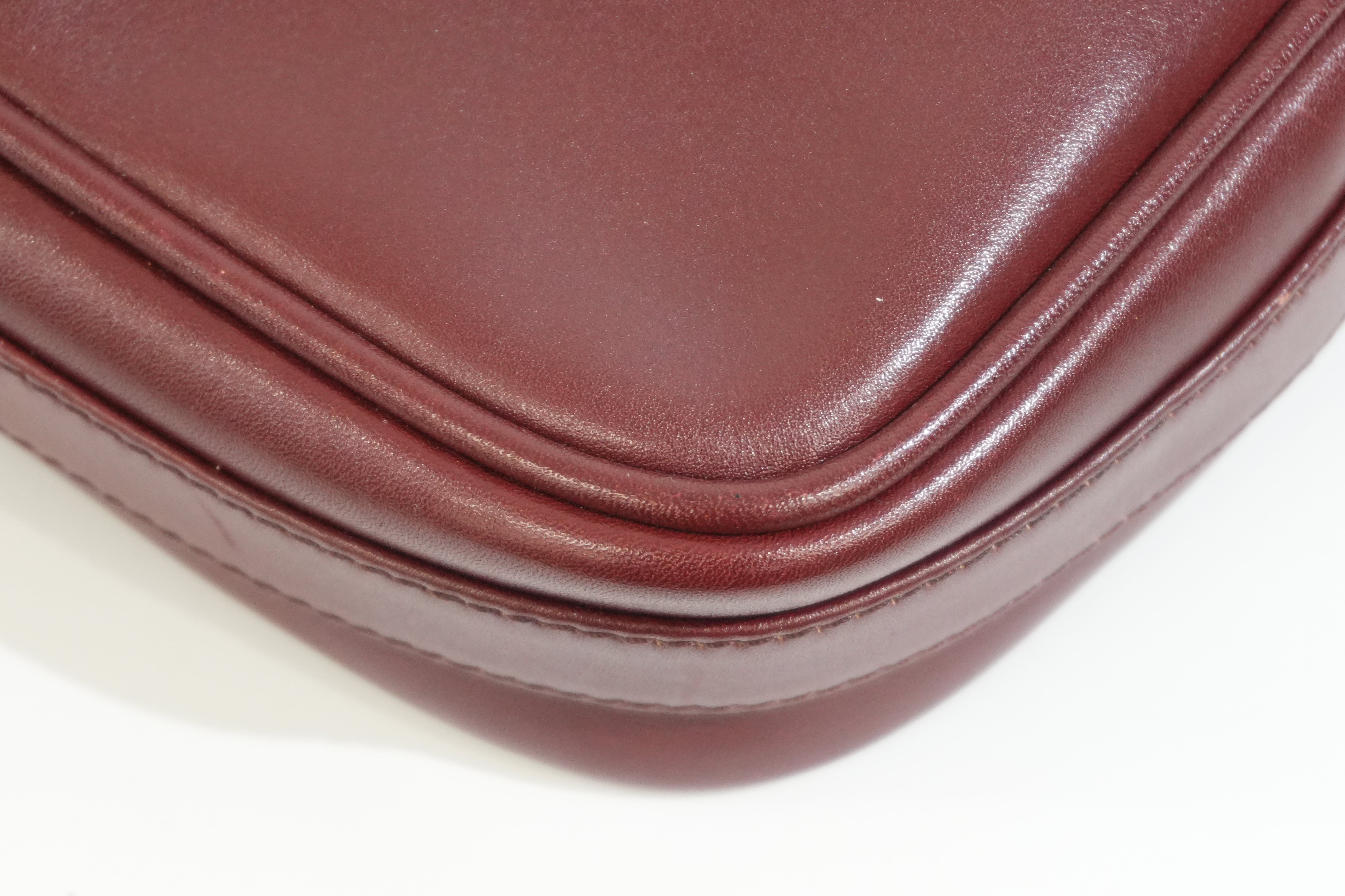 Pre-owned Cartier Crossbody Bag Burgundy