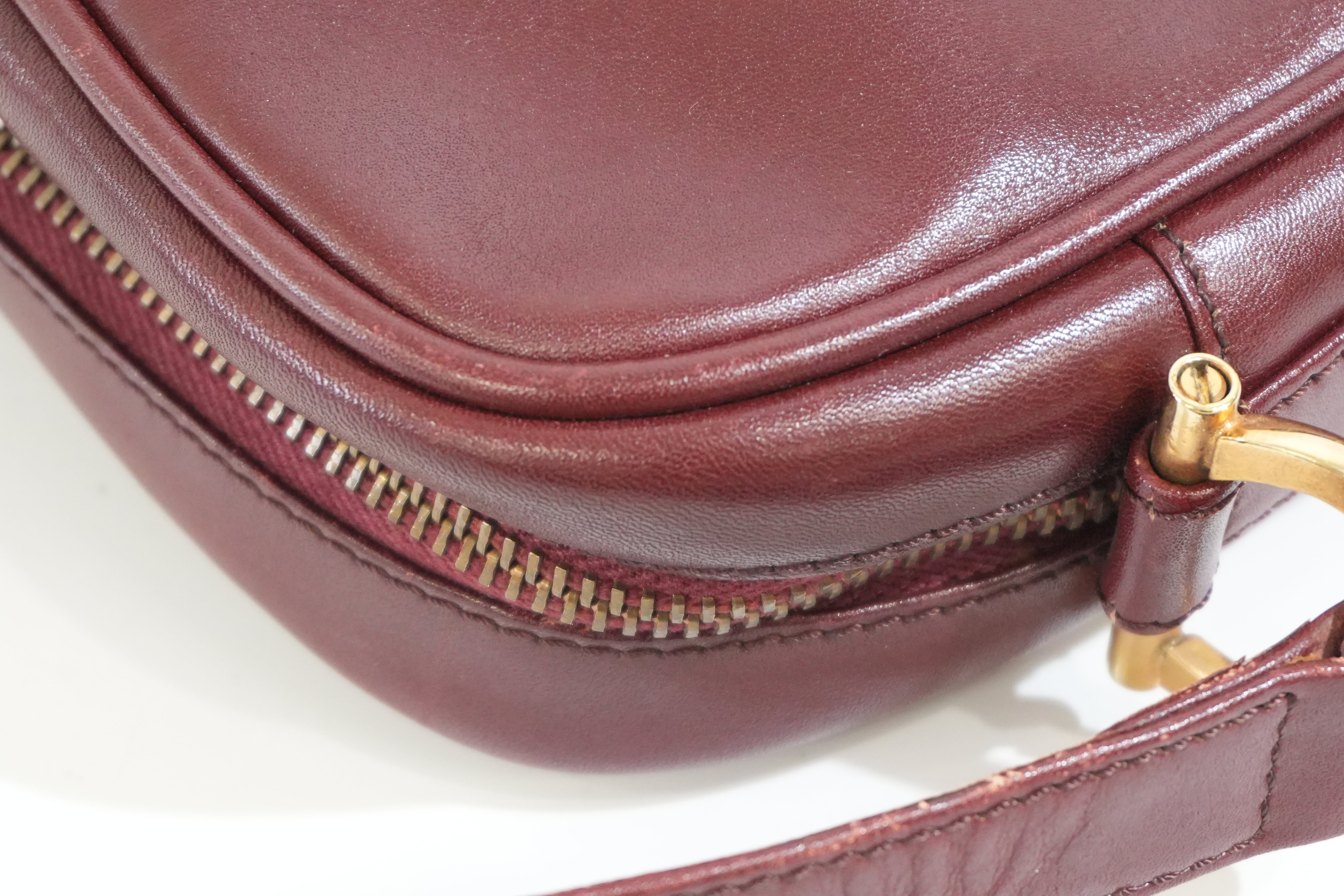 Pre-owned Cartier Crossbody Bag Burgundy