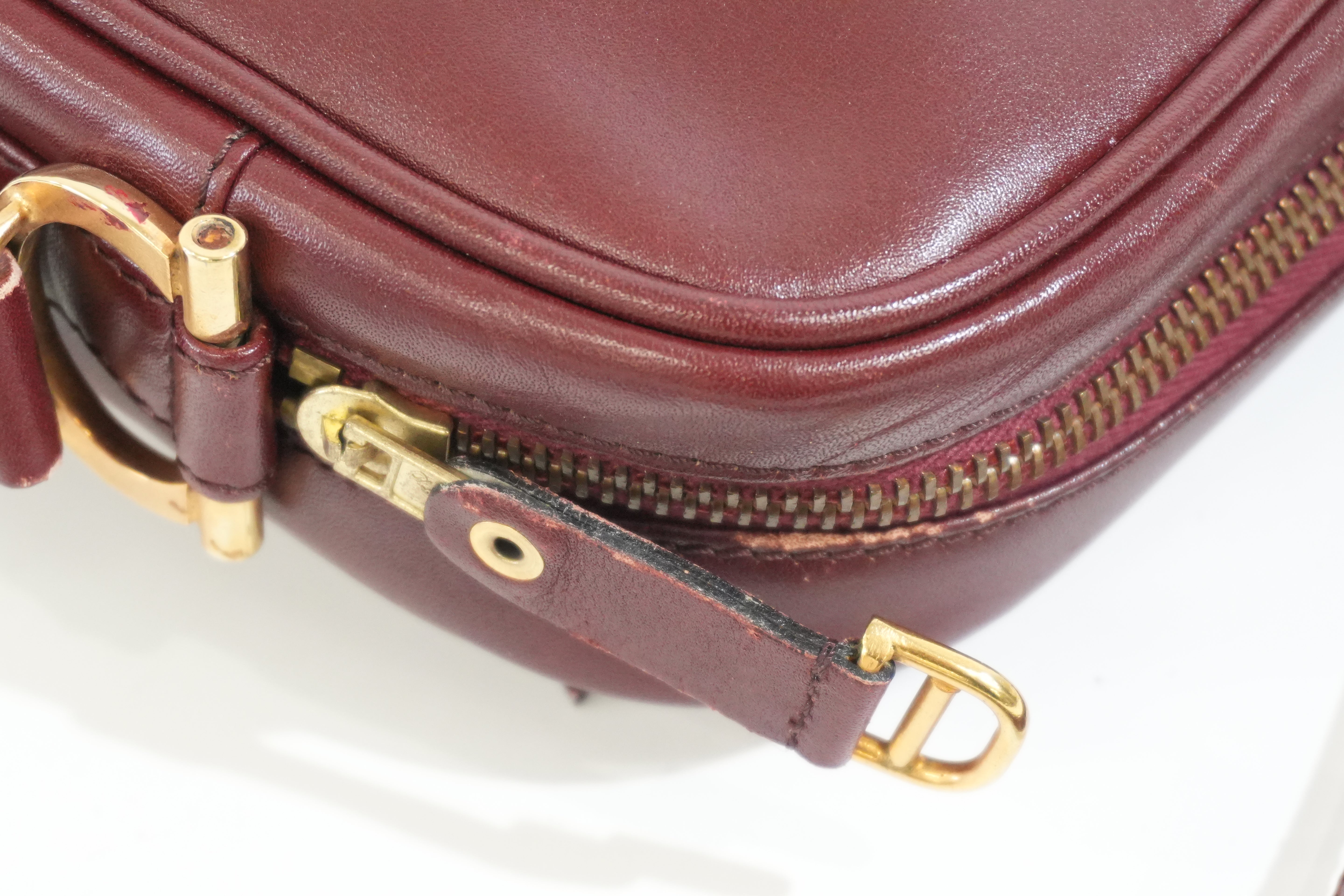 Pre-owned Cartier Crossbody Bag Burgundy