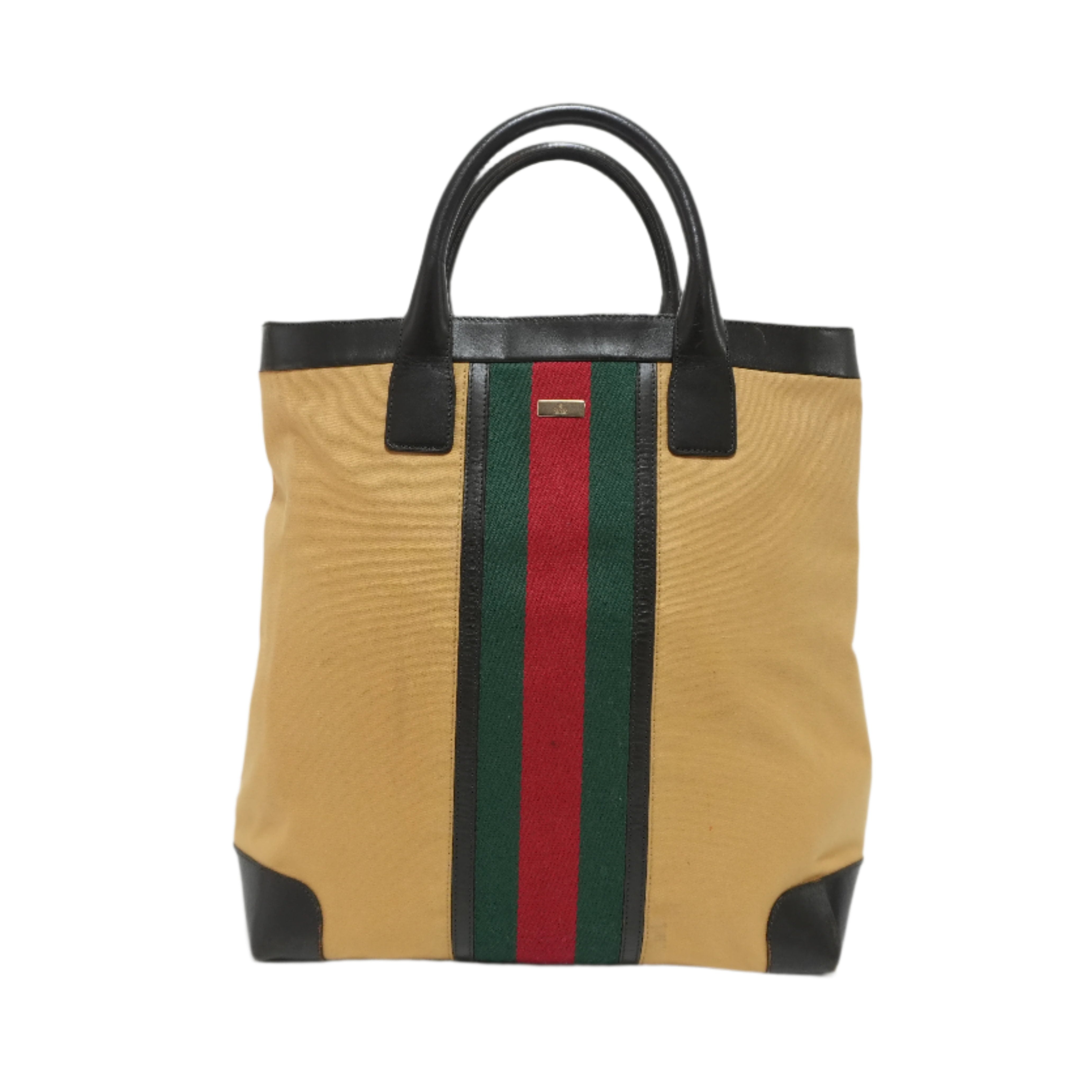 Gucci Suade Sheryline Tote Bag Brown Used