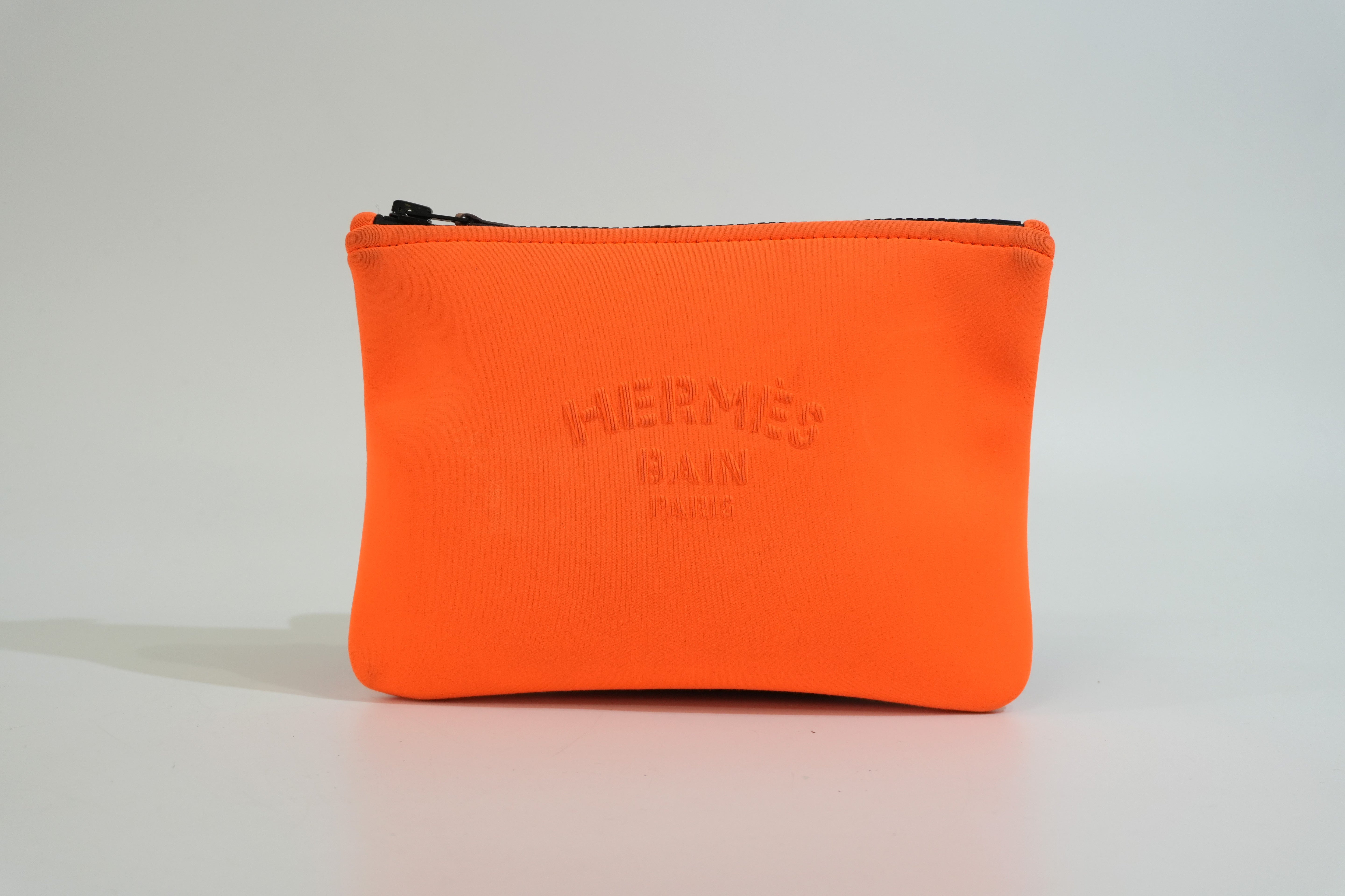 Pre-owned Hermes Pouch Orange