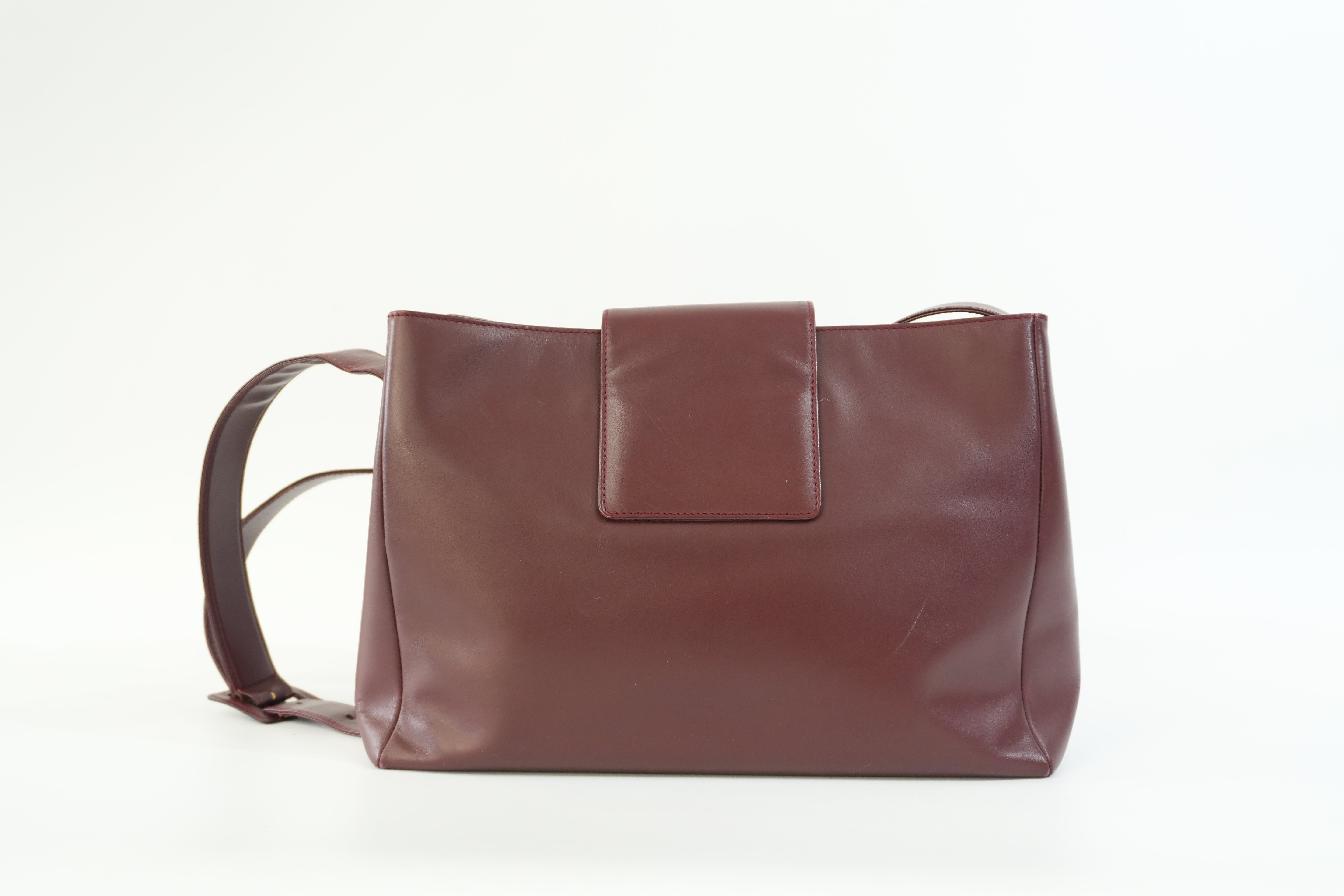 Pre-owned Cartier Crossbody Bag Burgundy