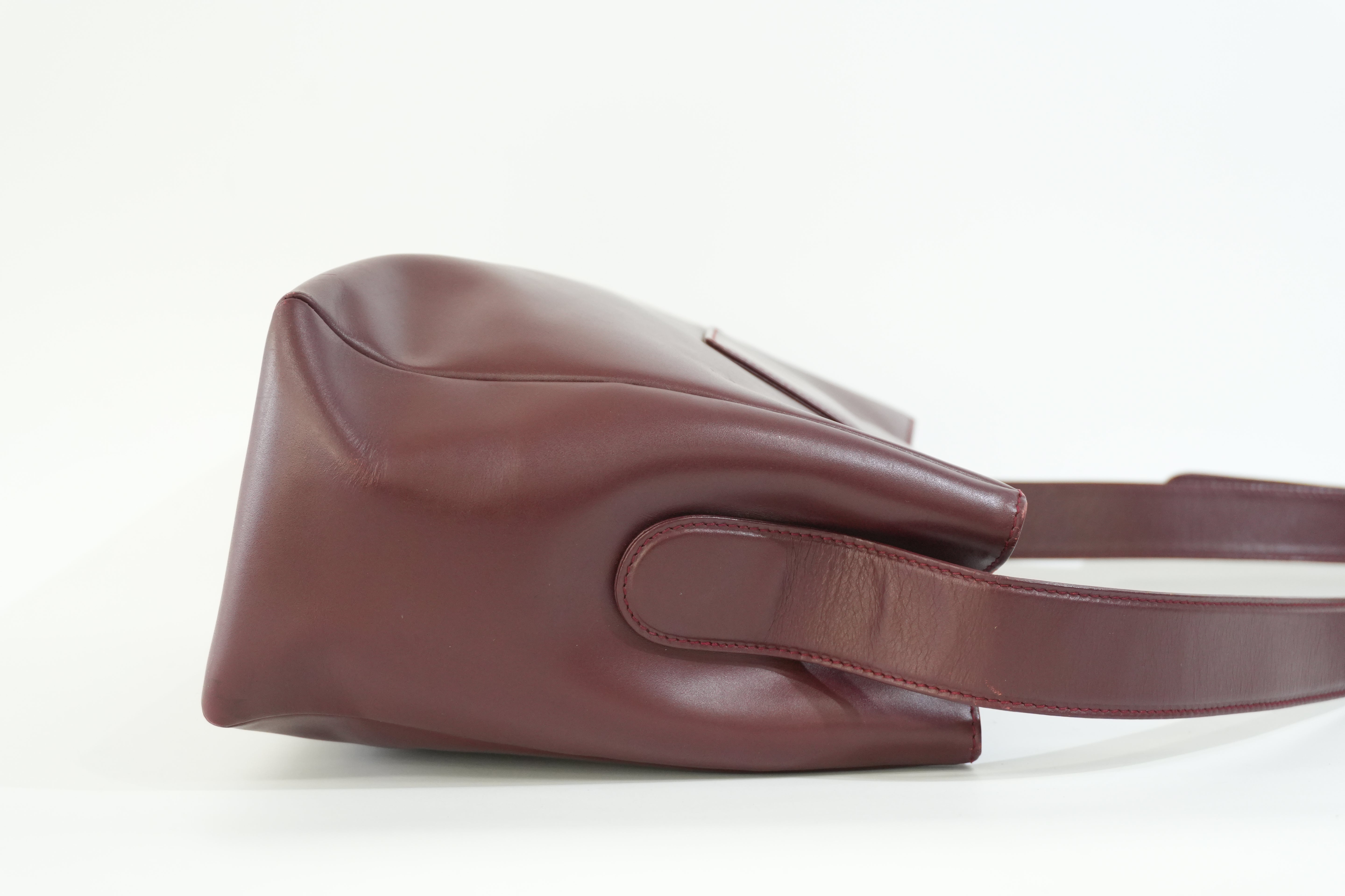 Pre-owned Cartier Crossbody Bag Burgundy