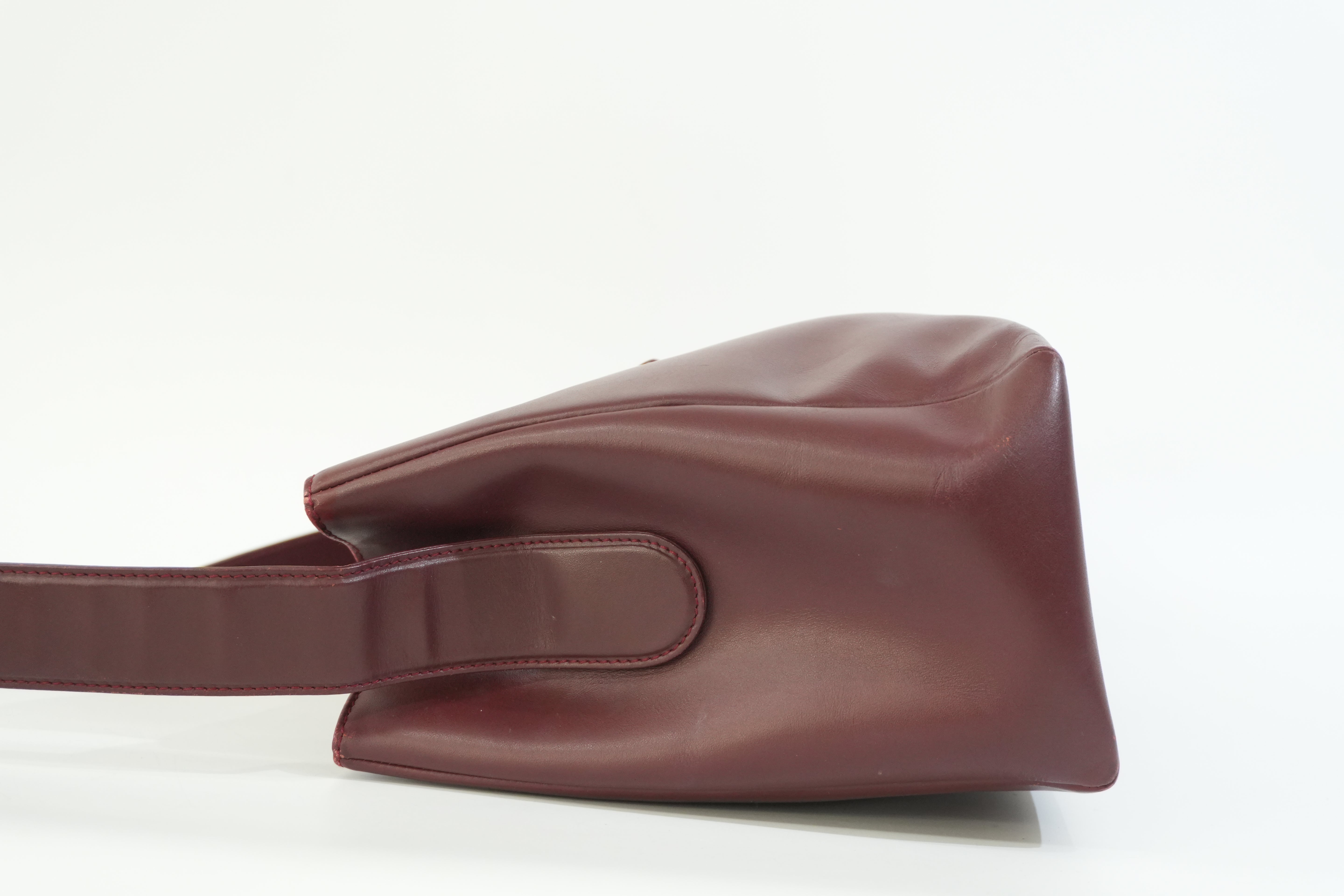 Pre-owned Cartier Crossbody Bag Burgundy
