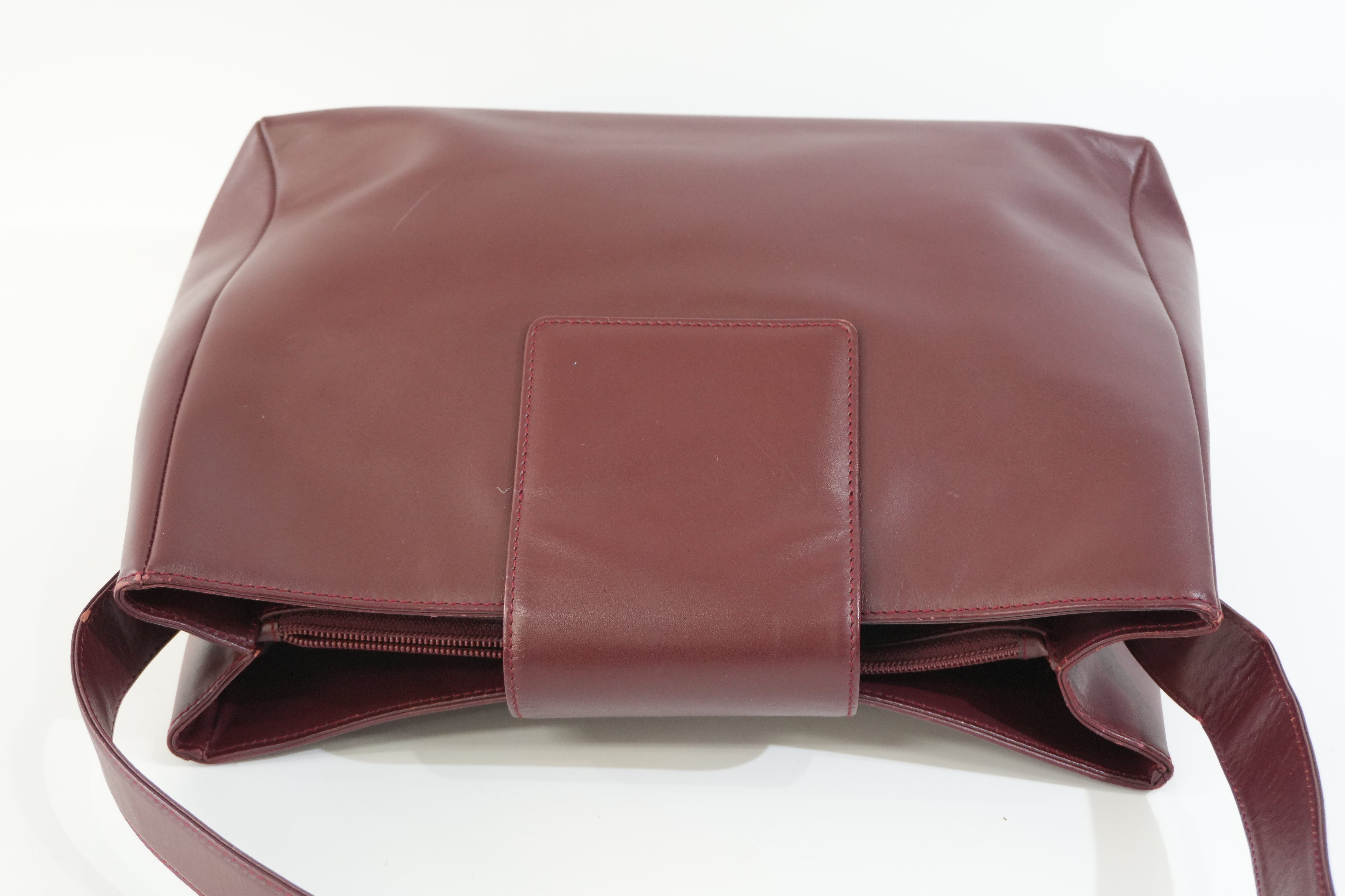 Pre-owned Cartier Crossbody Bag Burgundy