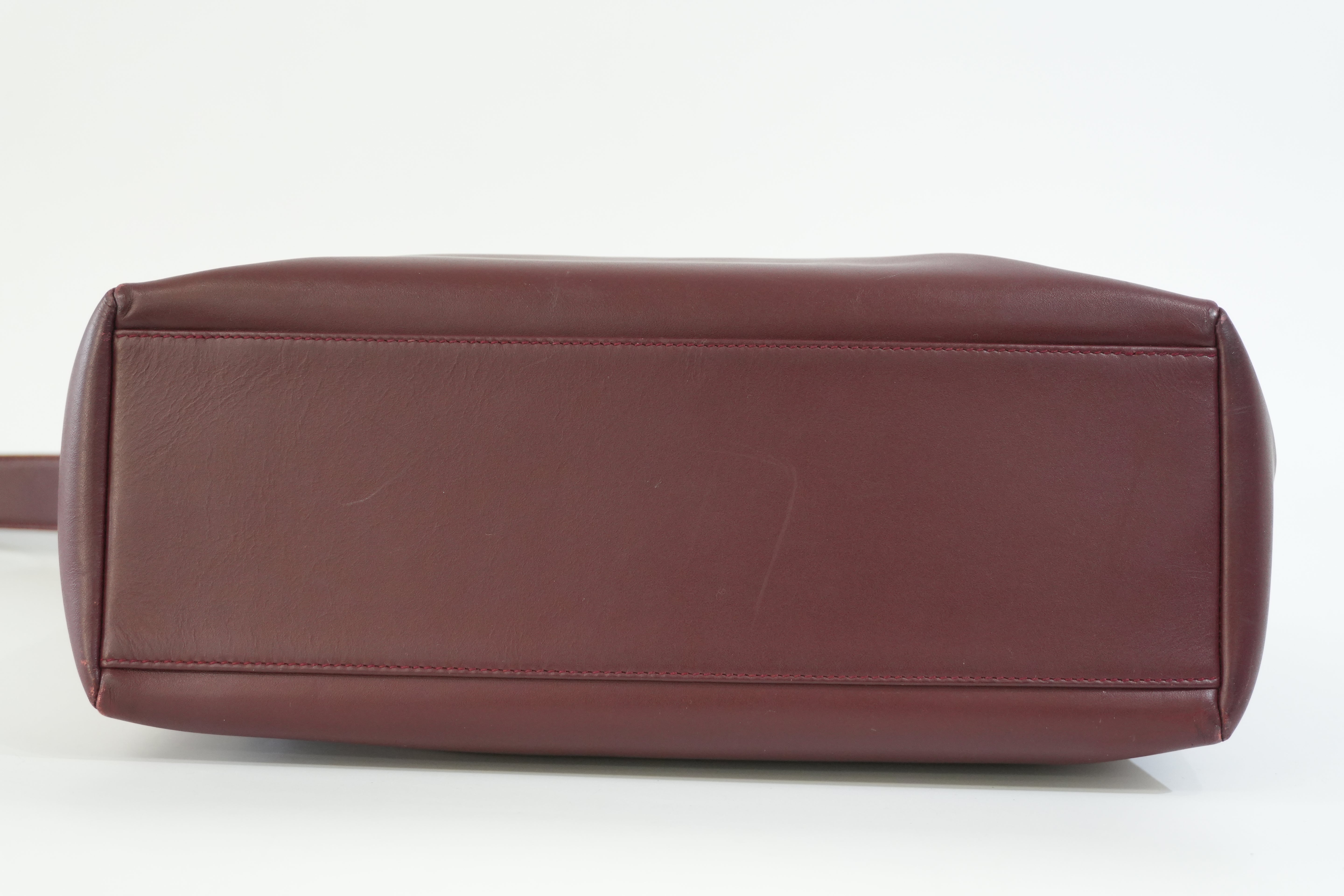 Pre-owned Cartier Crossbody Bag Burgundy