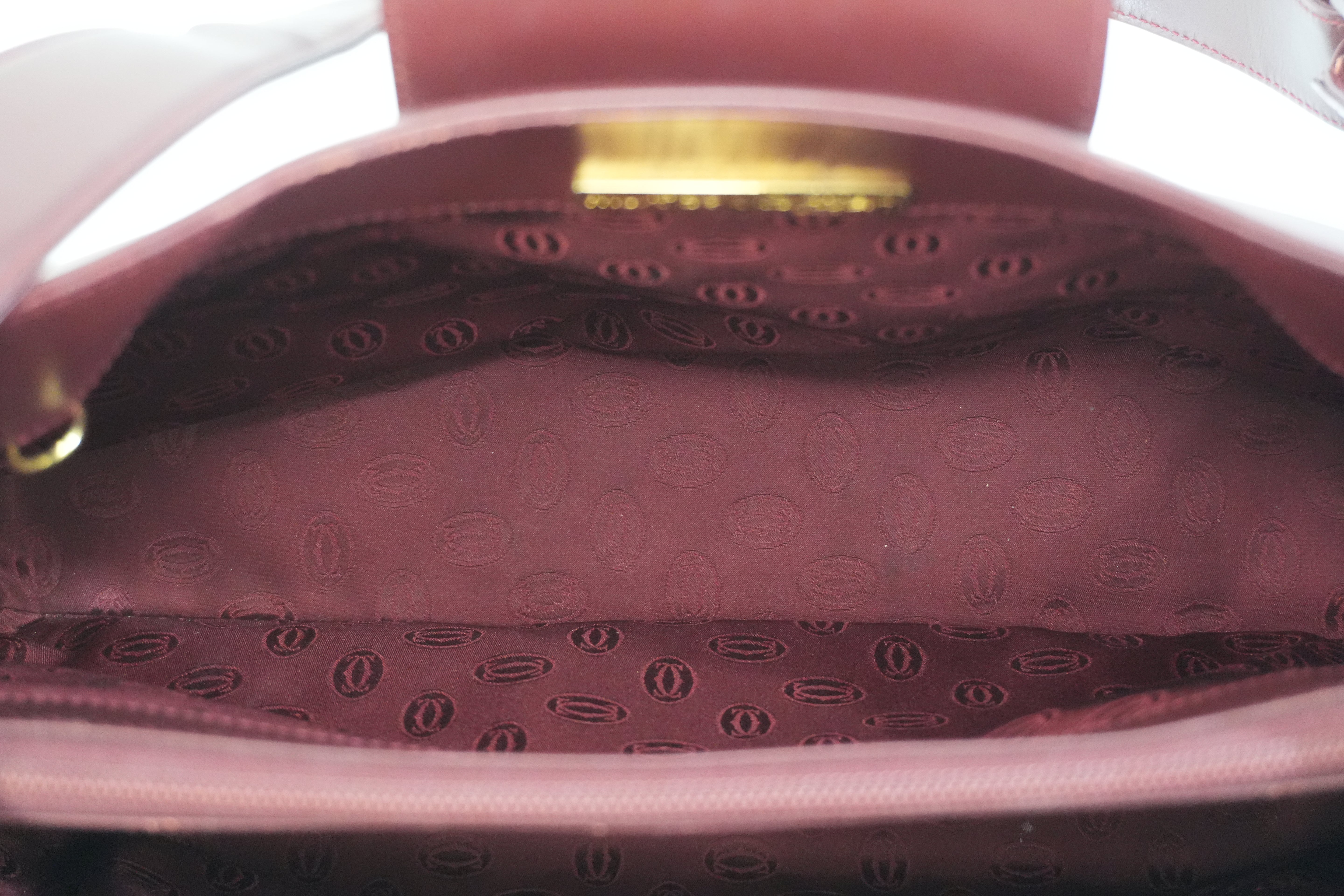 Pre-owned Cartier Crossbody Bag Burgundy